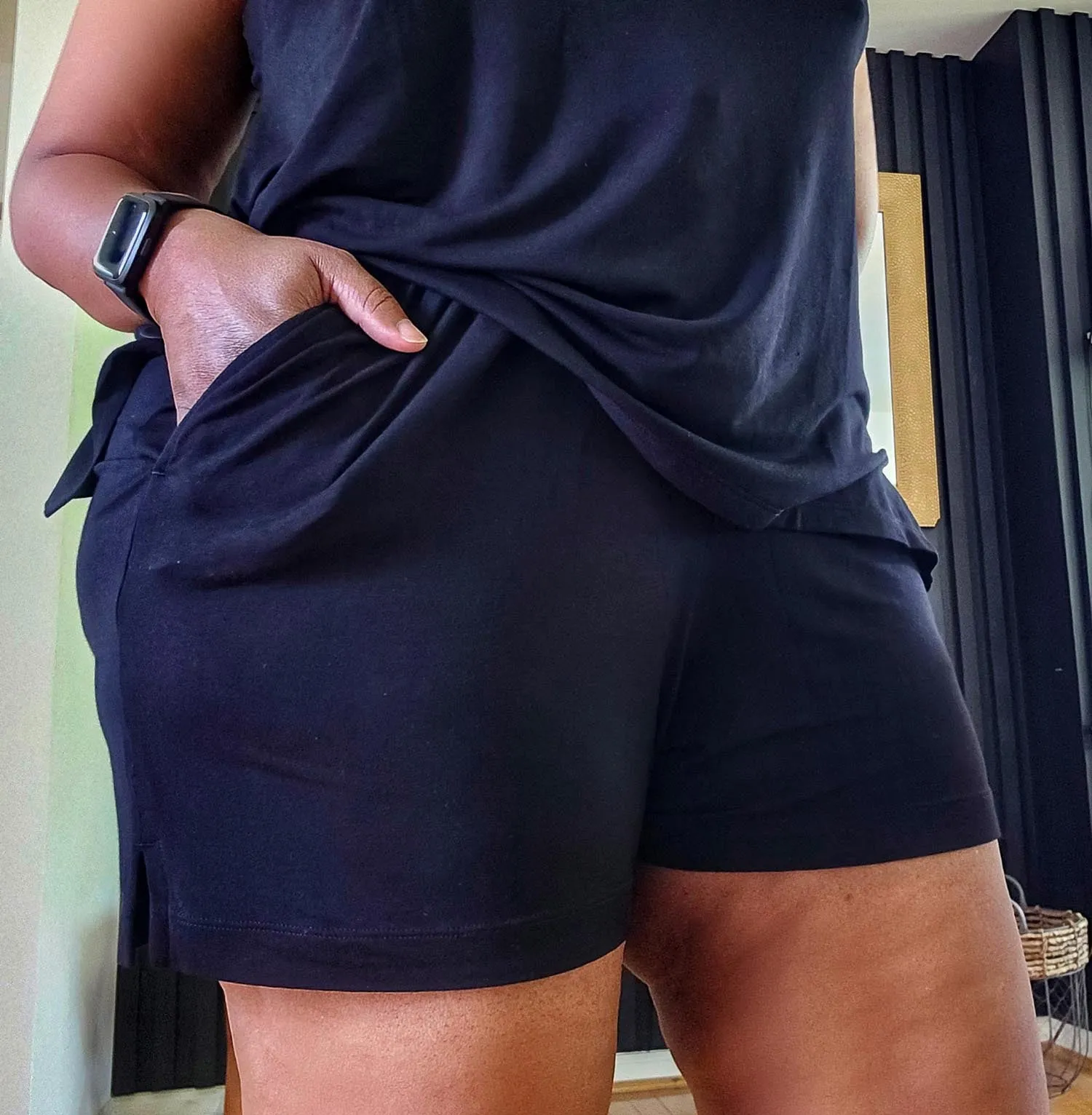 Bamboo Lounge Shorts - Black sold by Snag Tights product image thumbnail 2