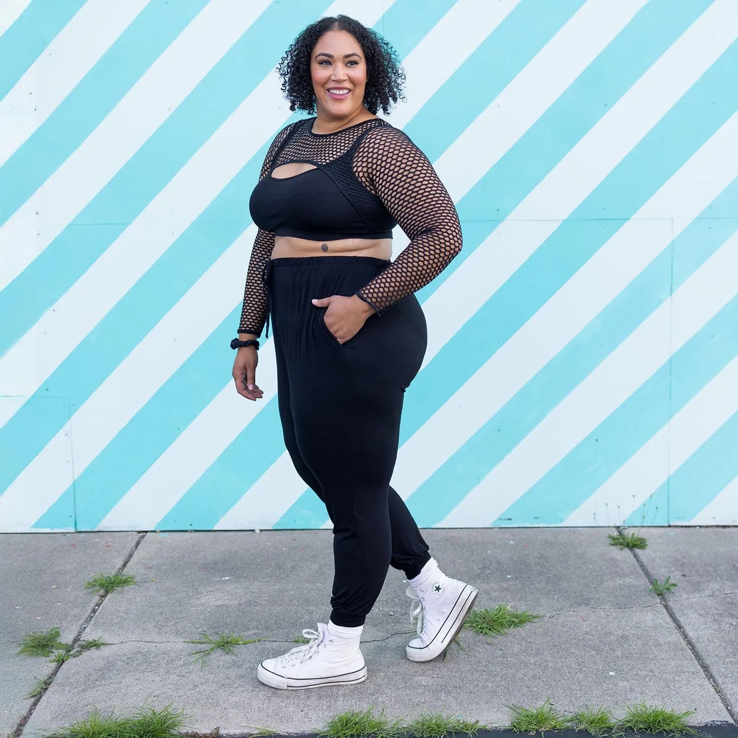 Bamboo Lounge Joggers - Black sold by Snag Tights product image thumbnail 4