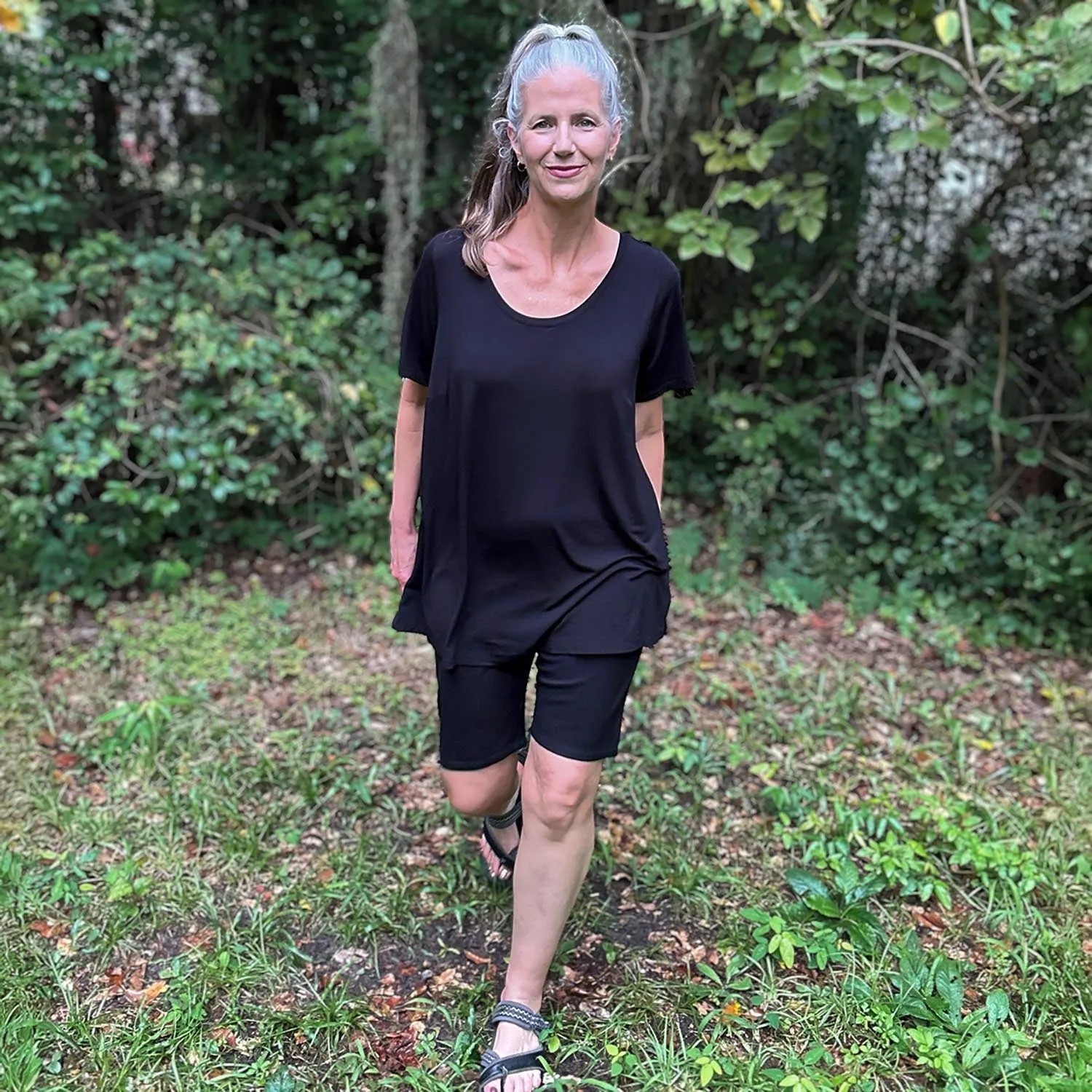 Bamboo Lounge Tee - Black sold by Snag Tights product image thumbnail 3