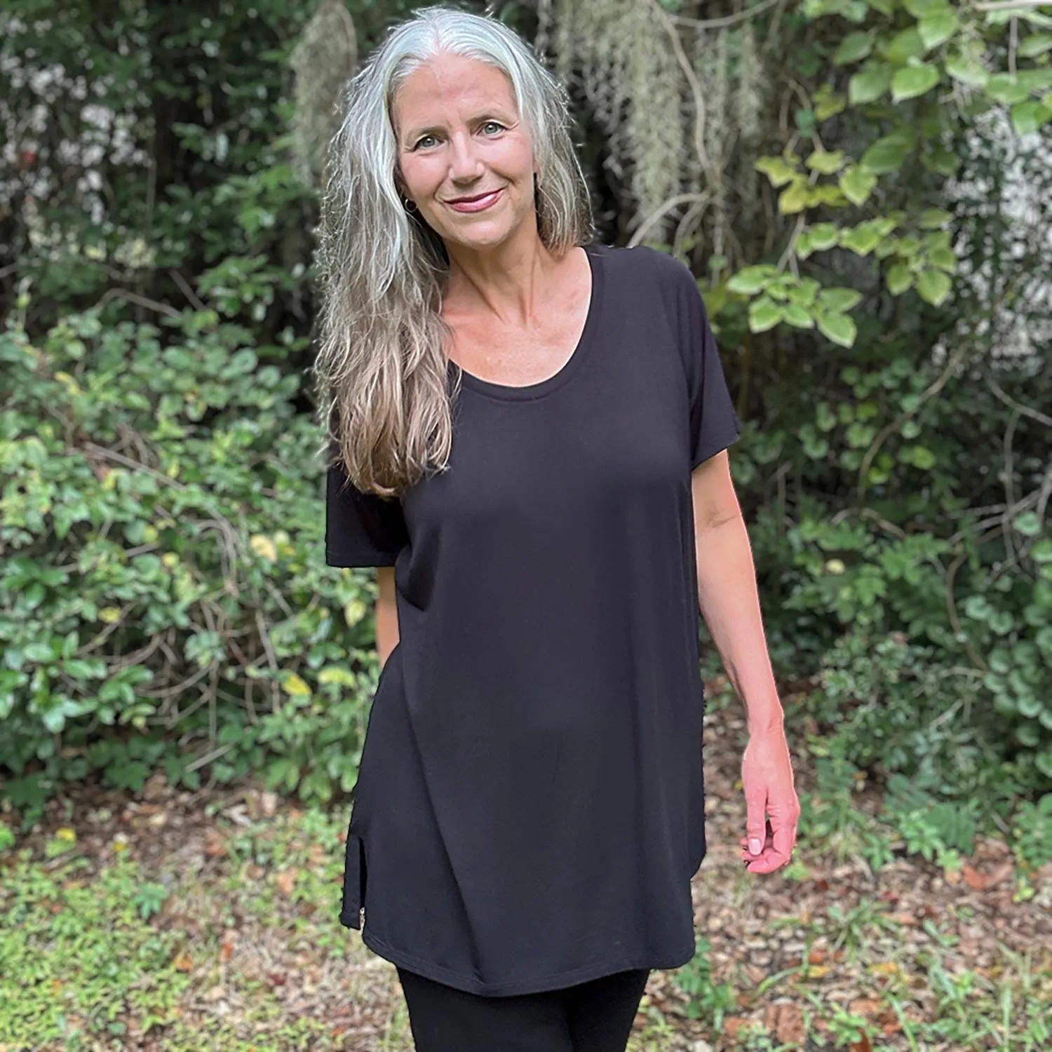 Bamboo Lounge Tee - Black sold by Snag Tights product image thumbnail 5