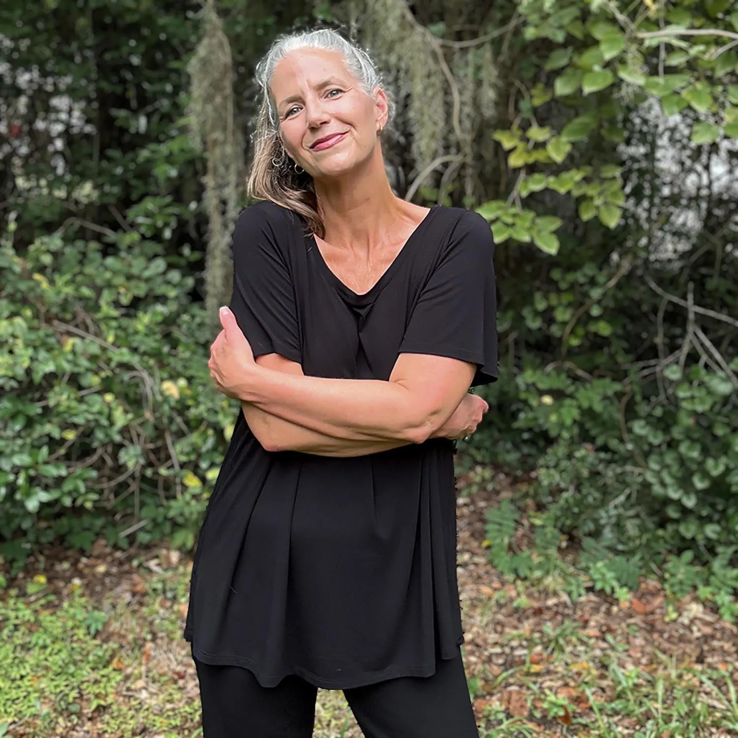 Bamboo Lounge Tee - Black sold by Snag Tights product image thumbnail 2