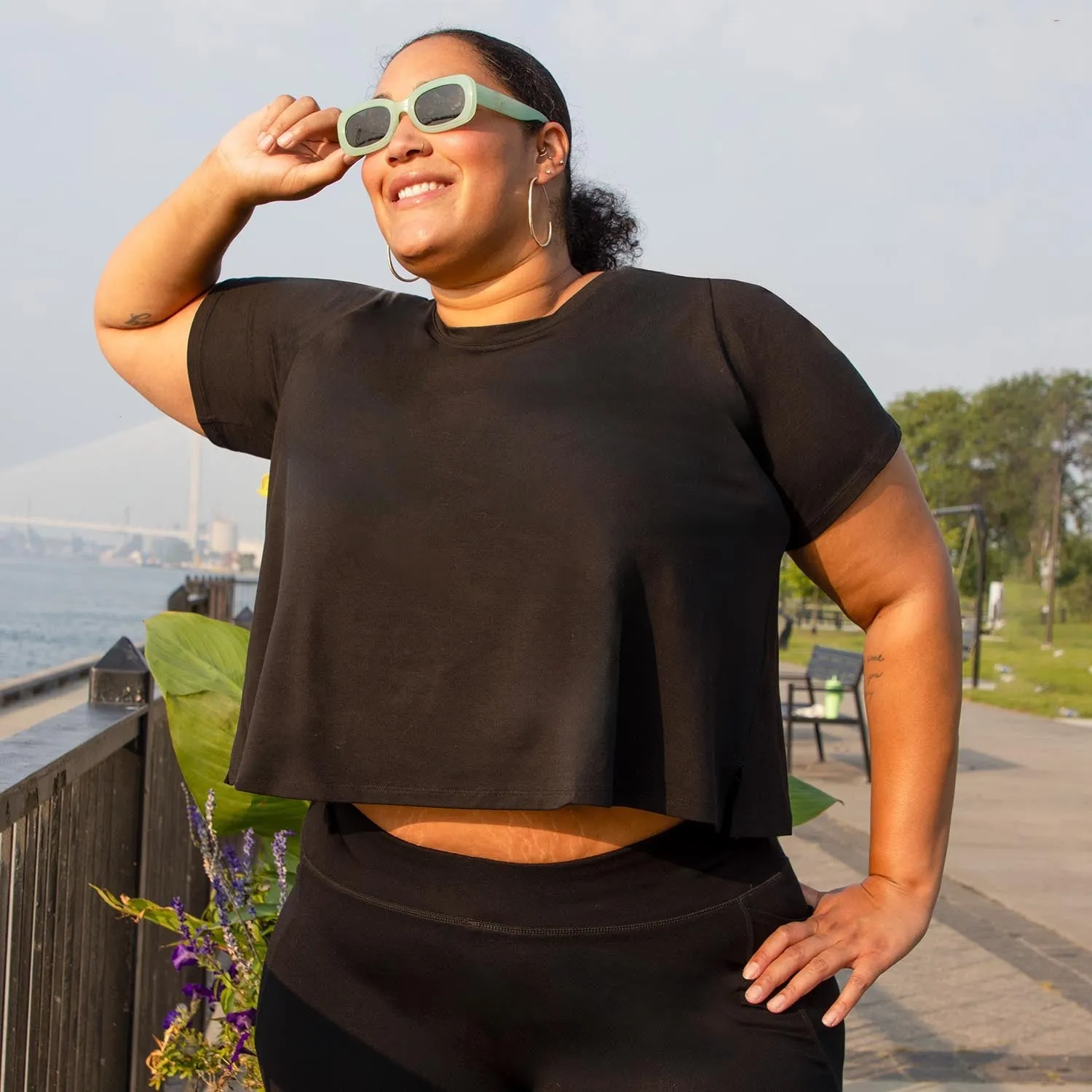 Lightweight Crew Neck Tee - Black sold by Snag Tights product image thumbnail 2