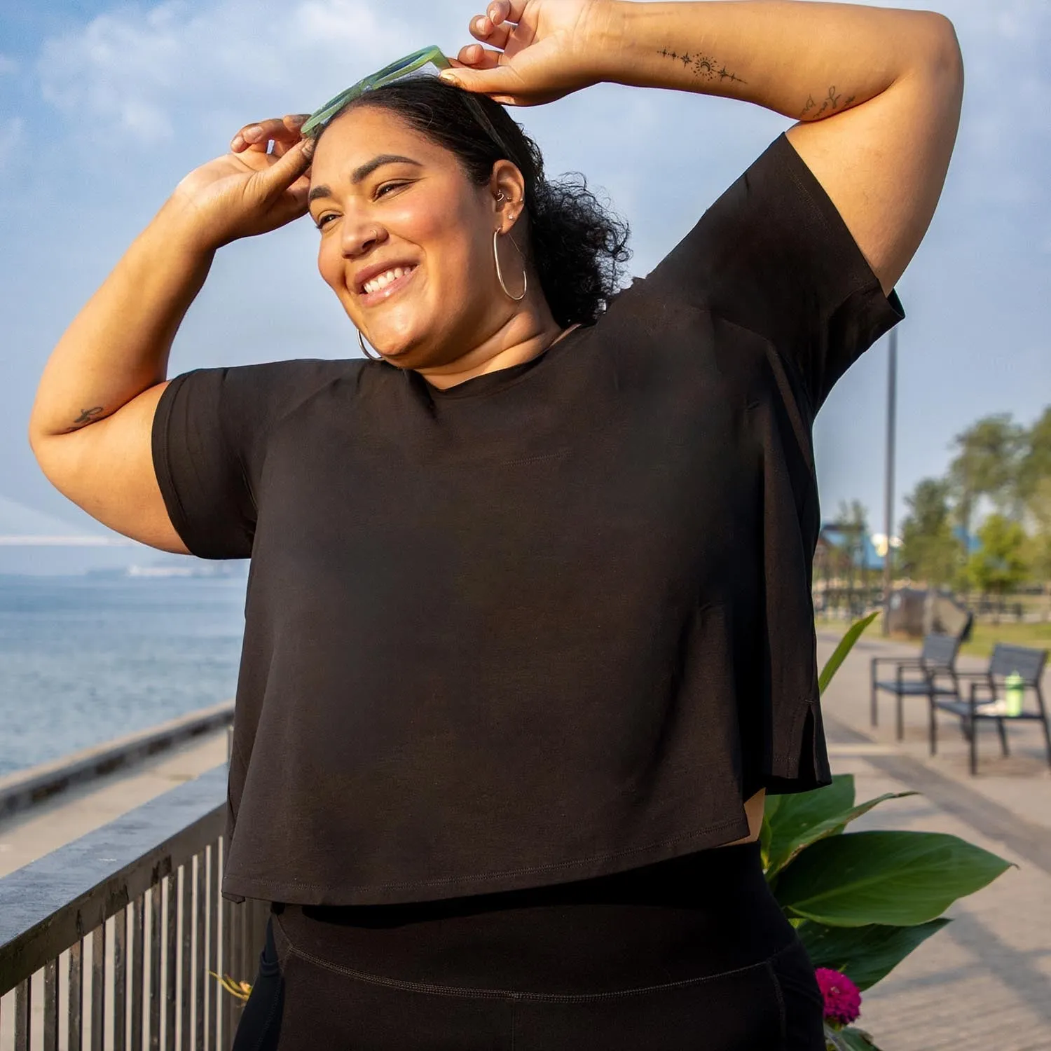 Lightweight Crew Neck Tee - Black sold by Snag Tights product image thumbnail 4