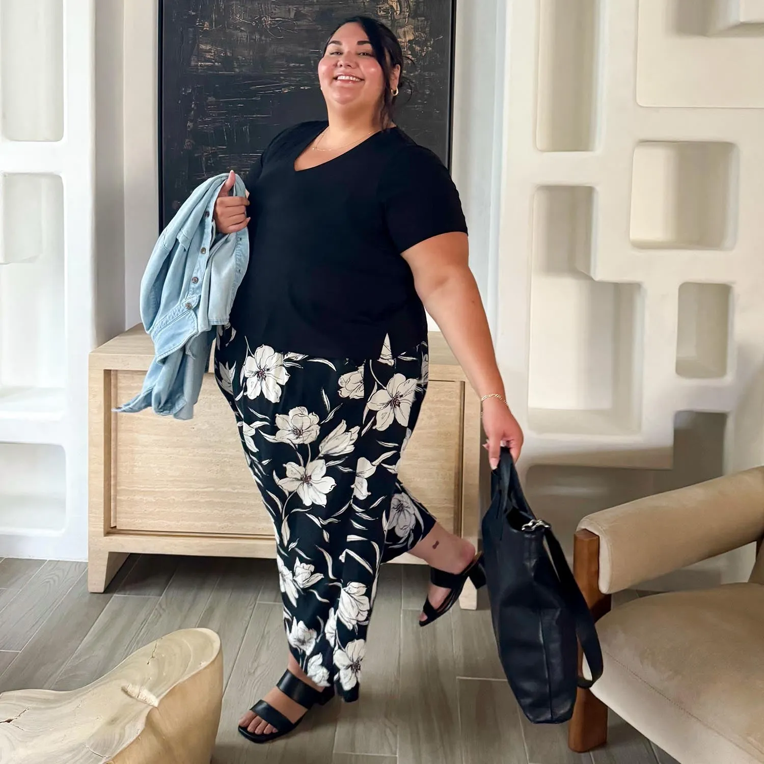 Lightweight V-Neck Tee - Black sold by Snag Tights product image thumbnail 2