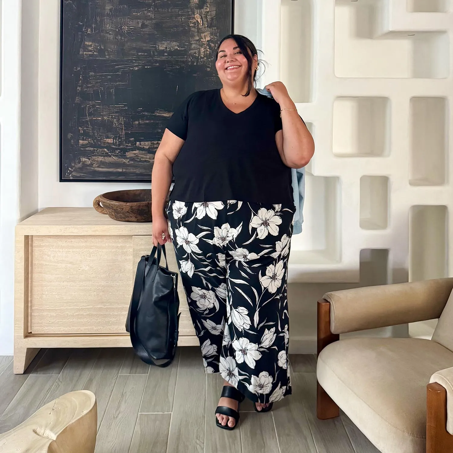 Lightweight V-Neck Tee - Black sold by Snag Tights product image thumbnail 4