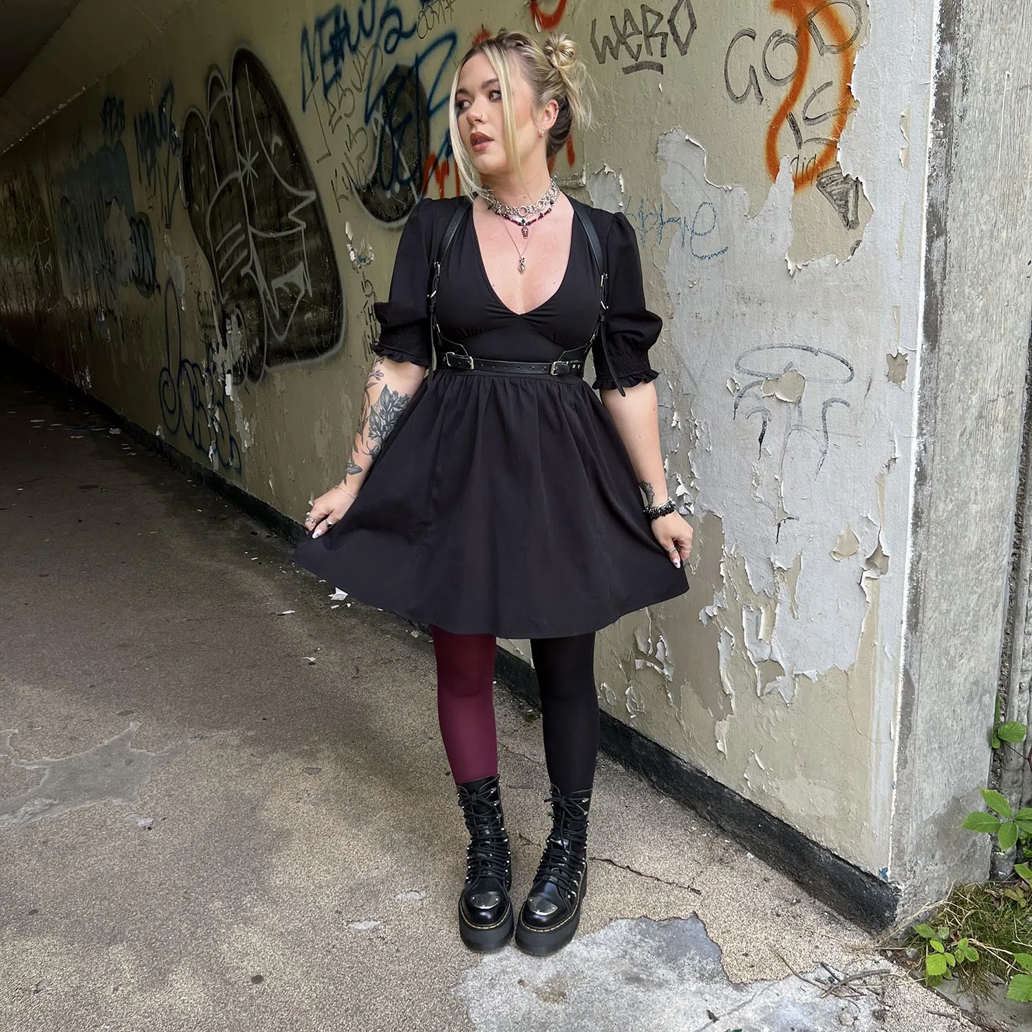 Duo Tights - Crimson Shadow sold by Snag Tights product image thumbnail 3