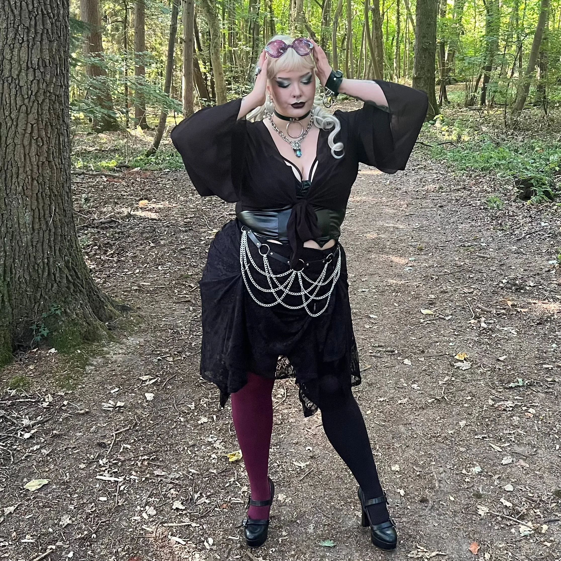 Duo Tights - Crimson Shadow sold by Snag Tights product image thumbnail 4