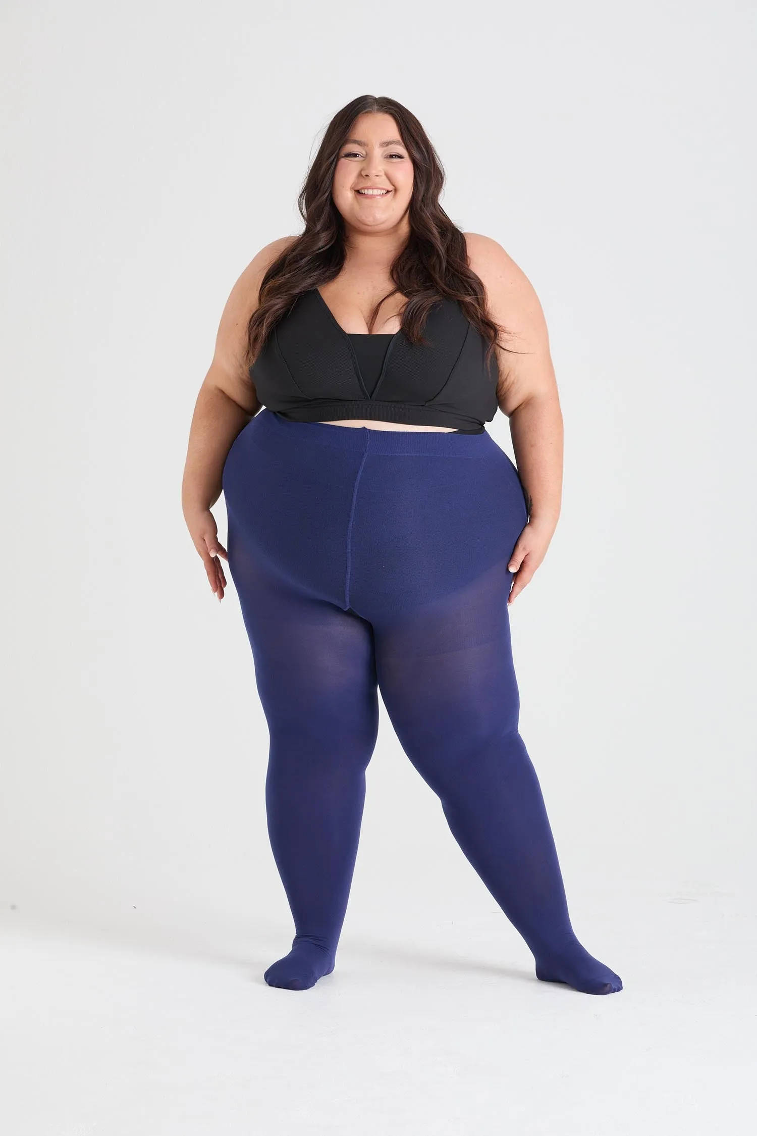 Opaque 80 Den Castor Oil Tights - Navy sold by Snag Tights product image thumbnail 5