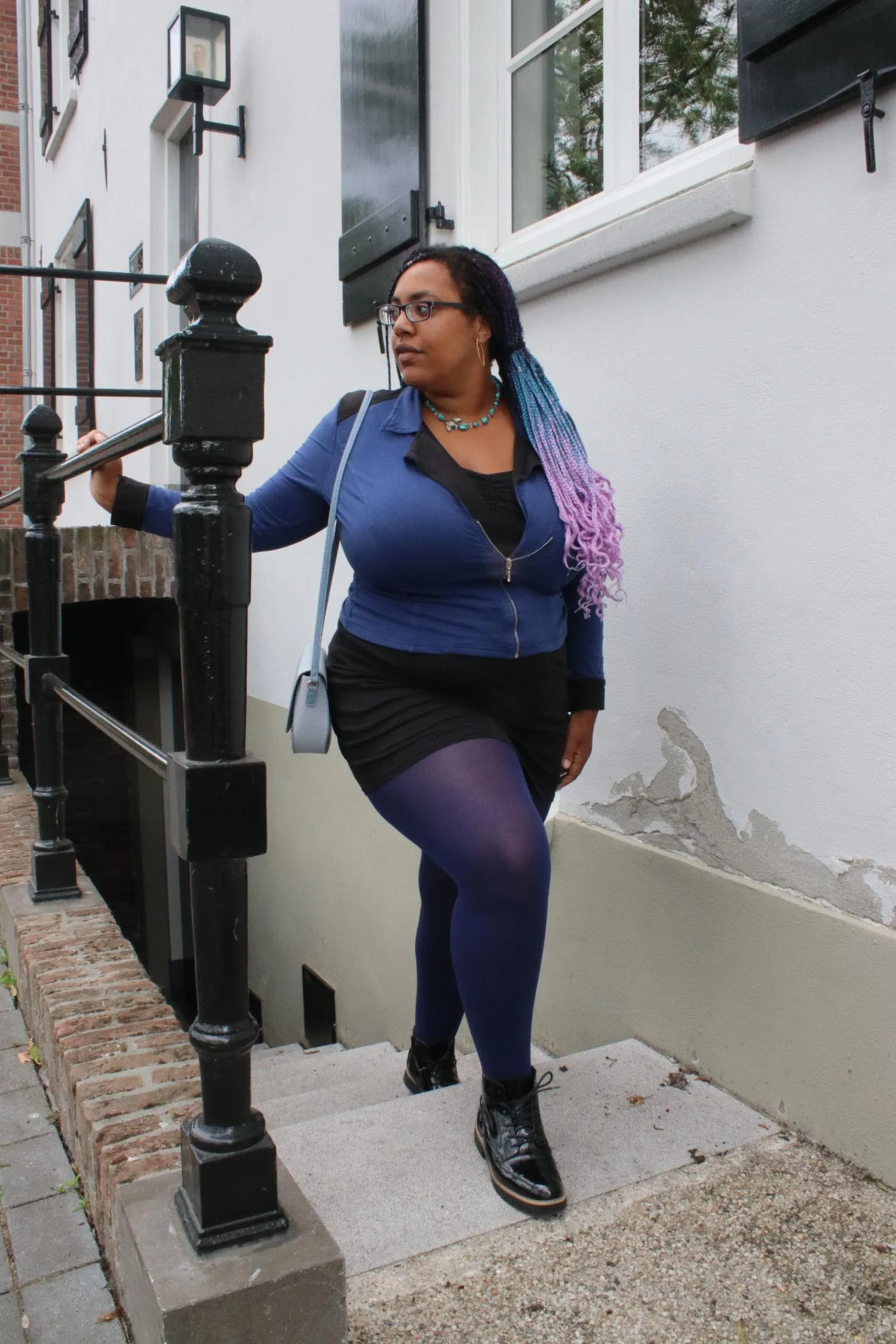 Opaque 80 Den Castor Oil Tights - Navy sold by Snag Tights