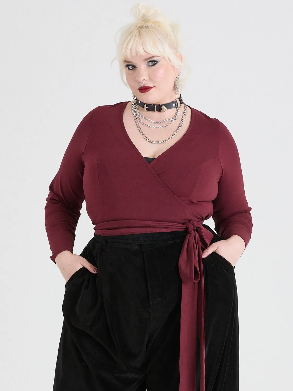 Organic Cotton Wrap Top - Roast sold by Snag Tights product image thumbnail 4