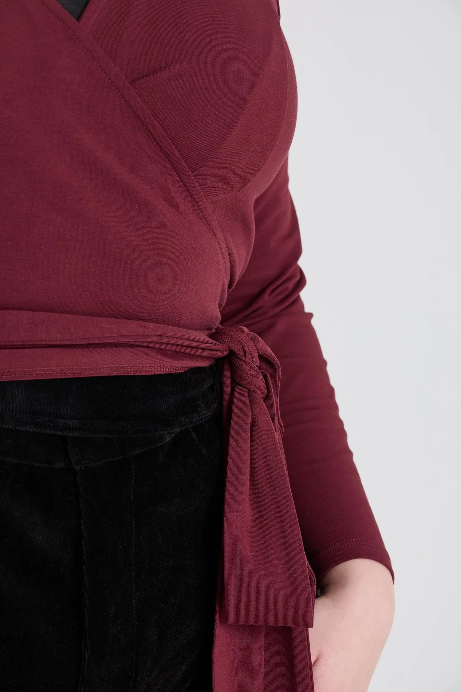 Organic Cotton Wrap Top - Roast sold by Snag Tights product image thumbnail 5