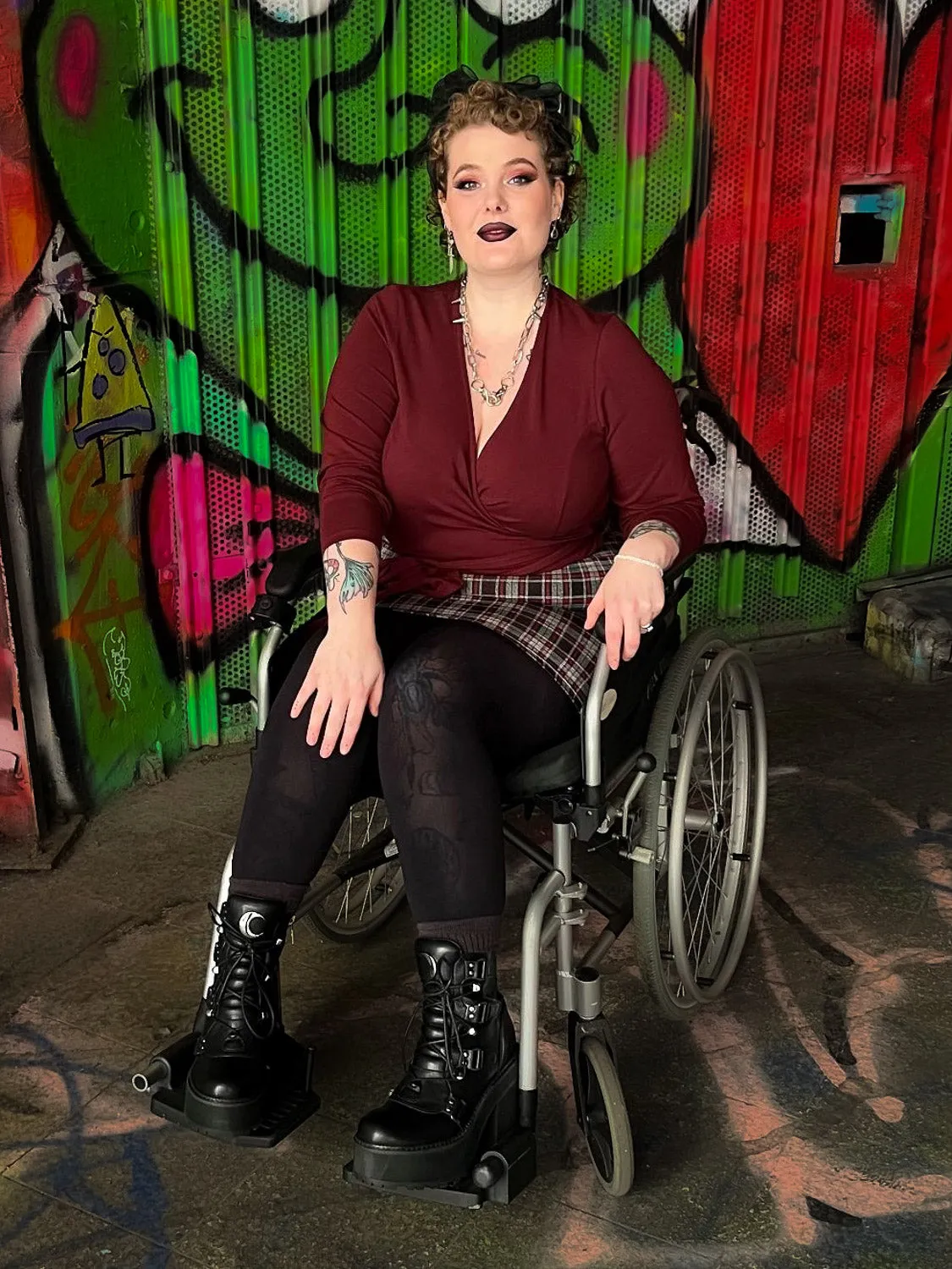 Organic Cotton Wrap Top - Roast sold by Snag Tights product image thumbnail 2