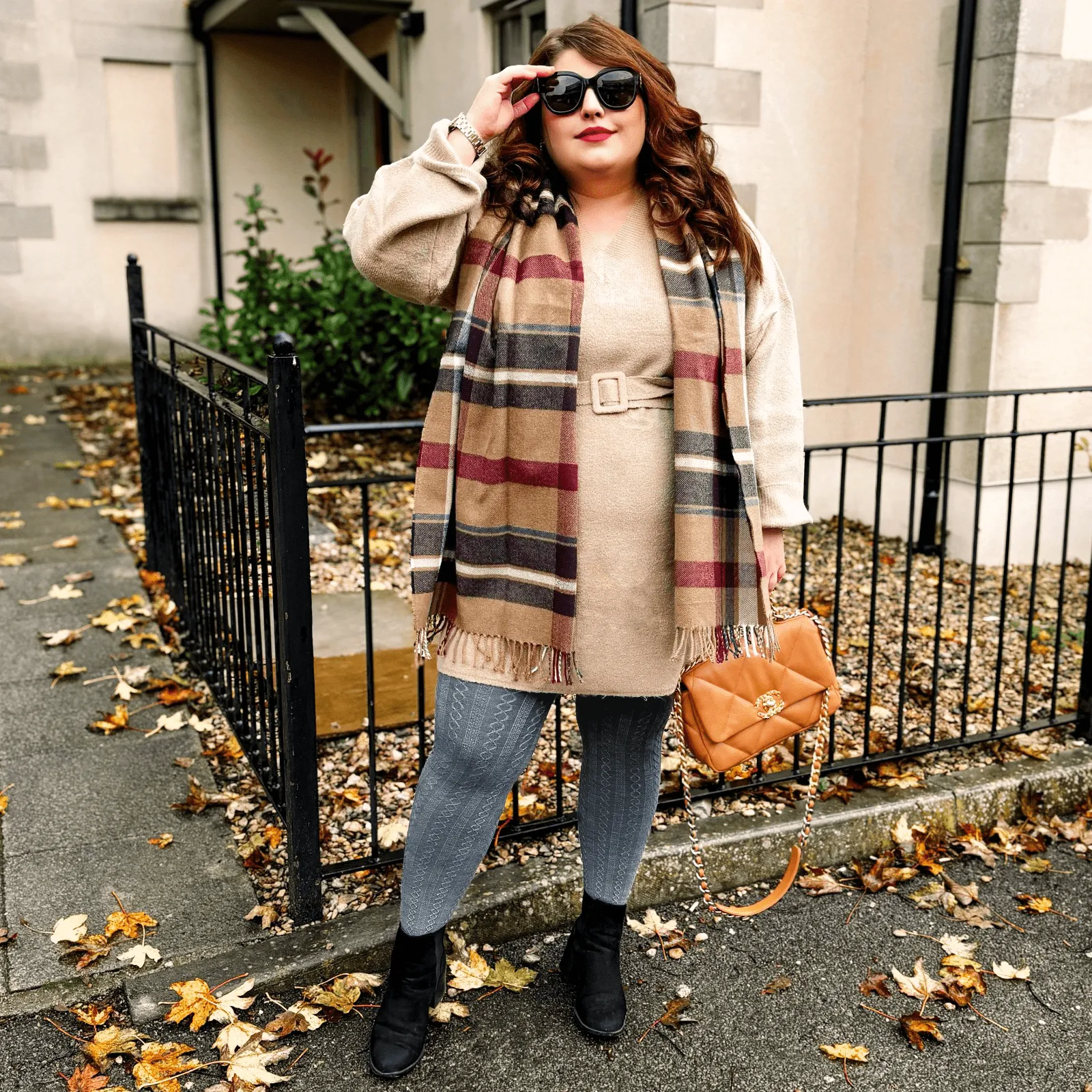 Grannies Cable Knit Wool Tights V2 - Slate sold by Snag Tights product image thumbnail 2