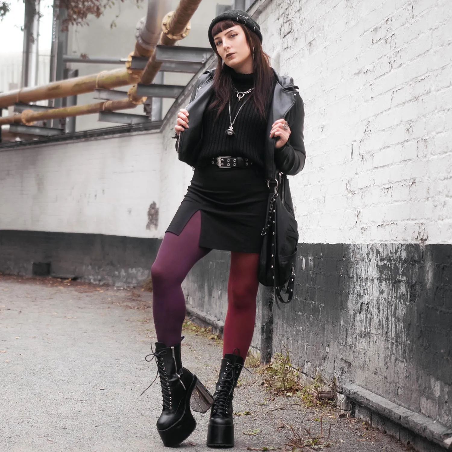 Duo Tights - Plurgundy sold by Snag Tights product image thumbnail 4