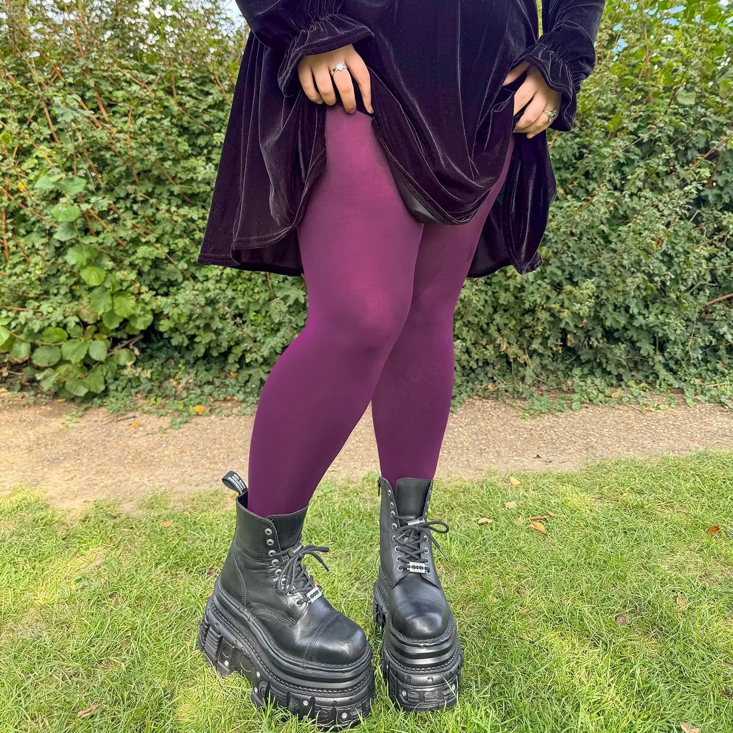 Opaque 80 Den Tights - Mulberry sold by Snag Tights product image thumbnail 3