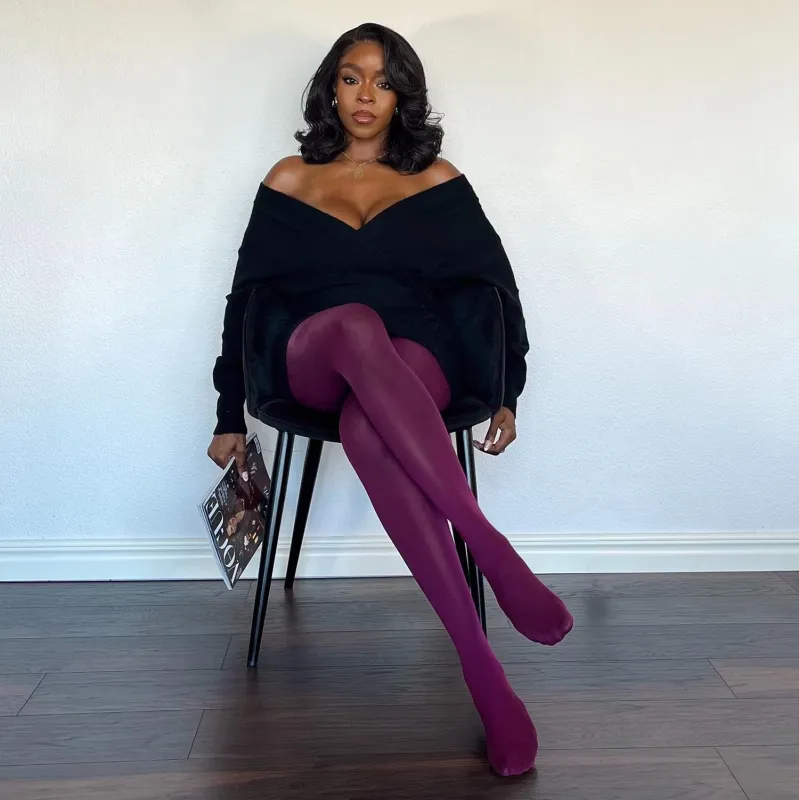 Opaque 80 Den Tights - Mulberry sold by Snag Tights