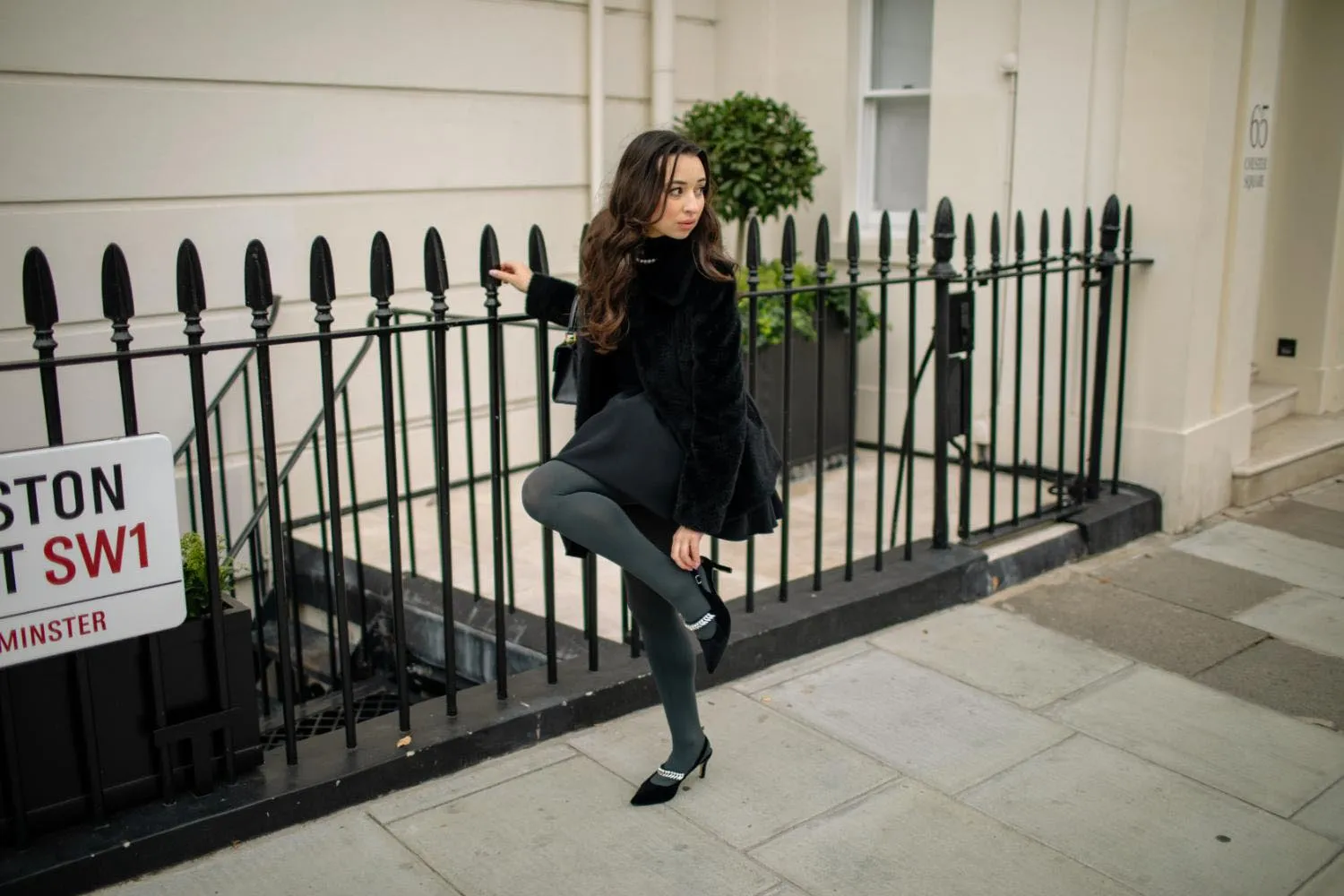 Super Opaque 120 Den Tights - Storm Cloud sold by Snag Tights product image thumbnail 3