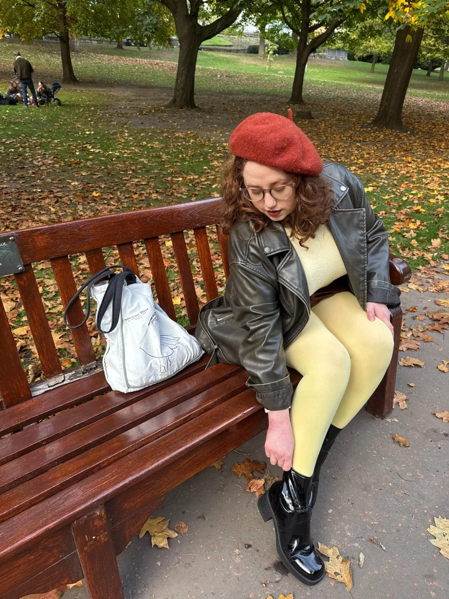 Super Opaque 120 Den Tights - Butter sold by Snag Tights product image thumbnail 5