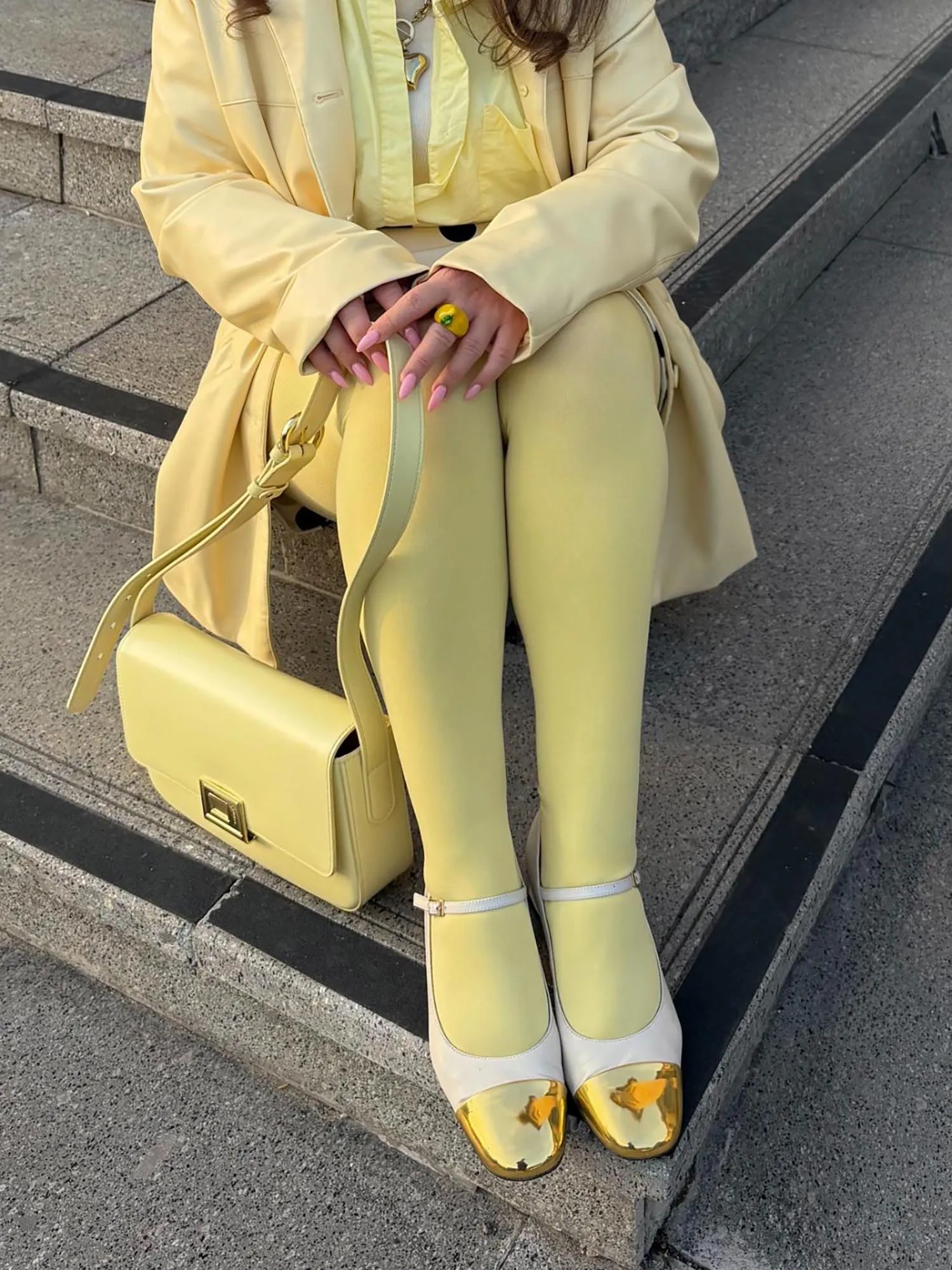 Super Opaque 120 Den Tights - Butter sold by Snag Tights