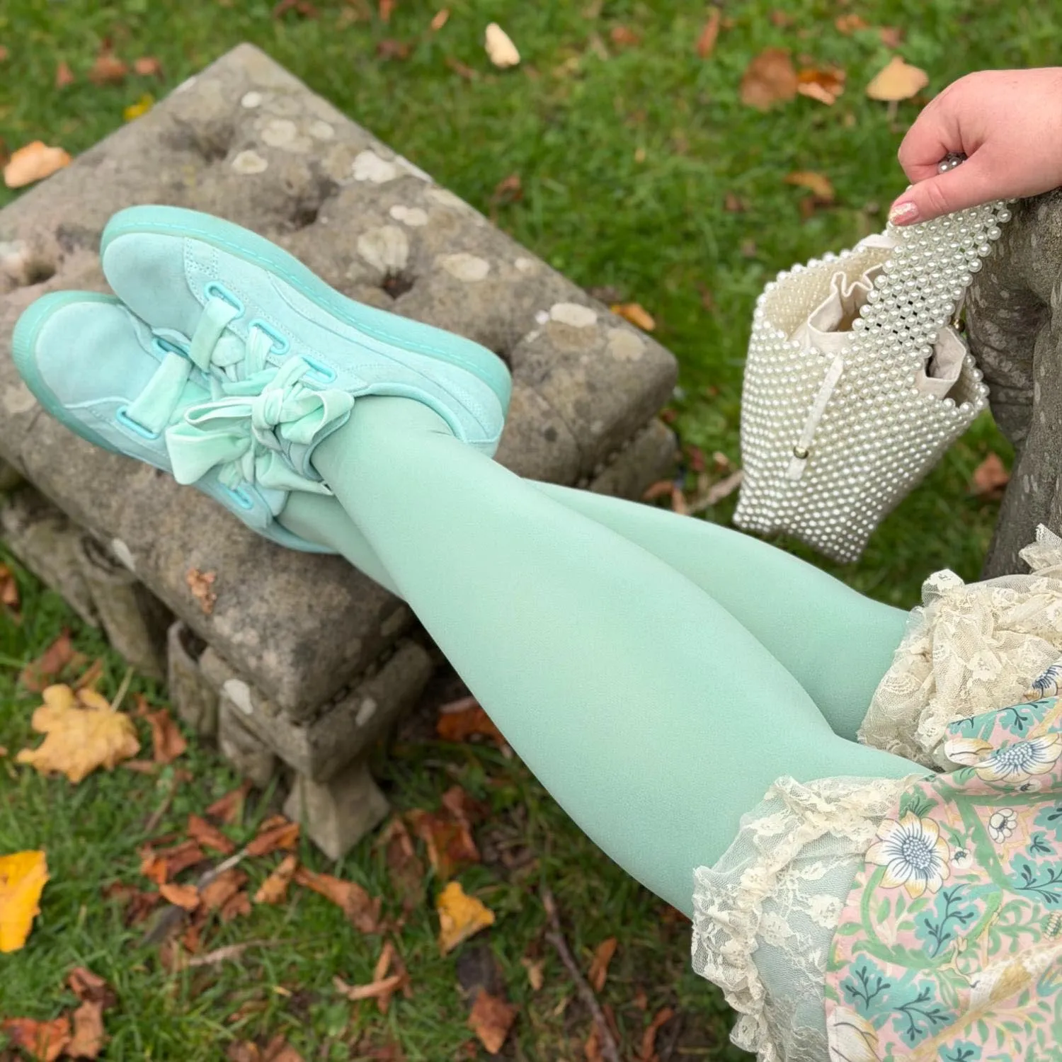 Super Opaque 120 Den Tights - Chalcedony sold by Snag Tights