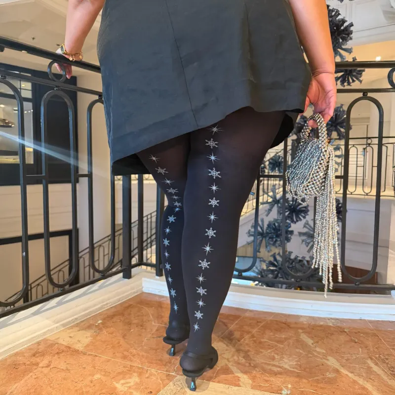 Christmas Tights - Starlight Seam sold by Snag Tights