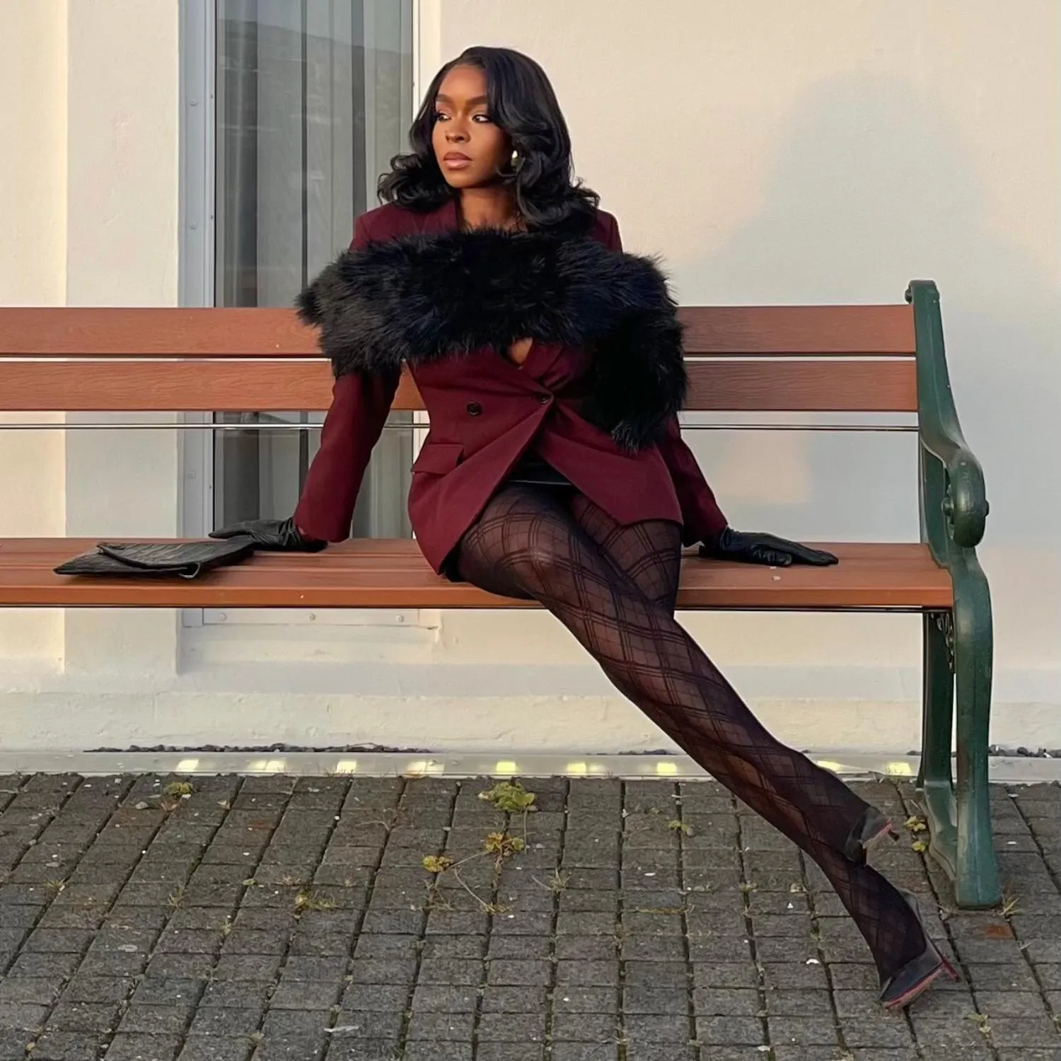 Christmas Tights - Midnight Plaid sold by Snag Tights product image thumbnail 3