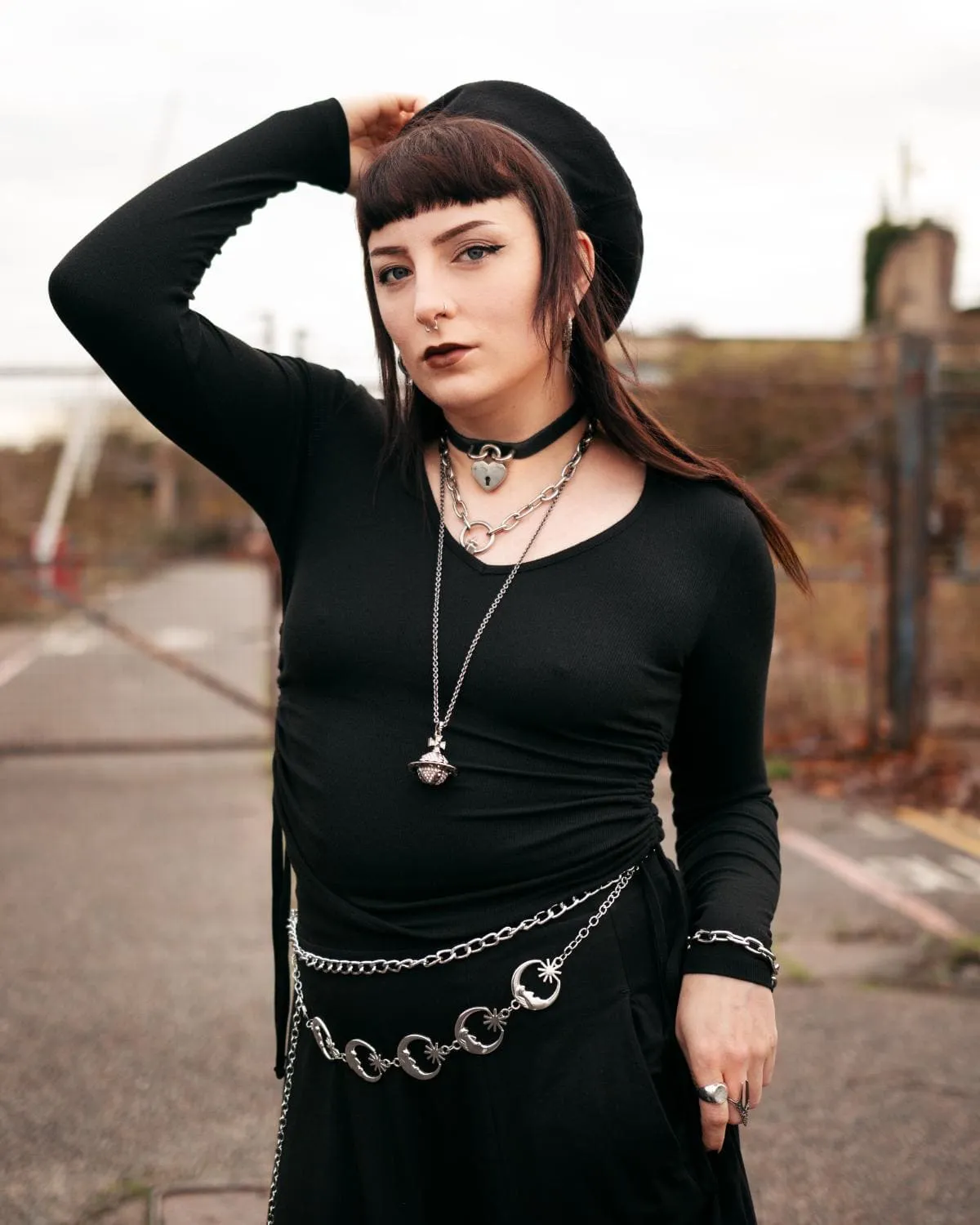 Ruched Rib Top - Black sold by Snag Tights product image thumbnail 2