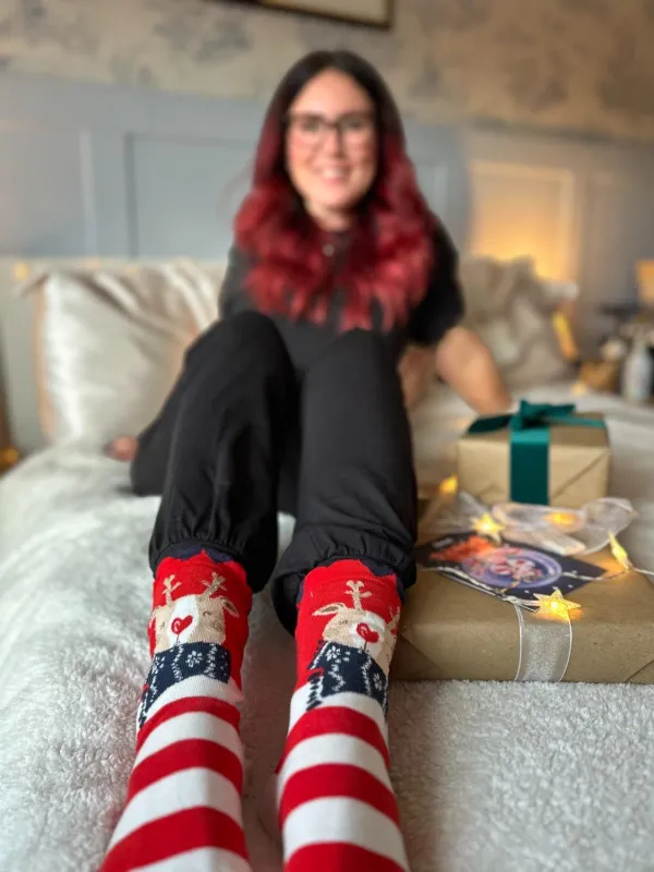 Cotton Ankle Socks - Reindeer sold by Snag Tights
