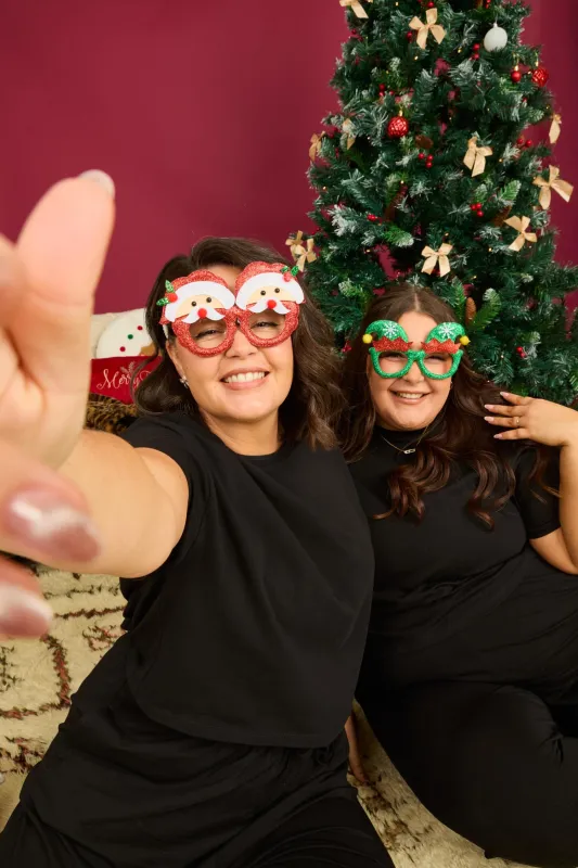 Organic Cotton PJ Boxy Tee - Plain Black sold by Snag Tights