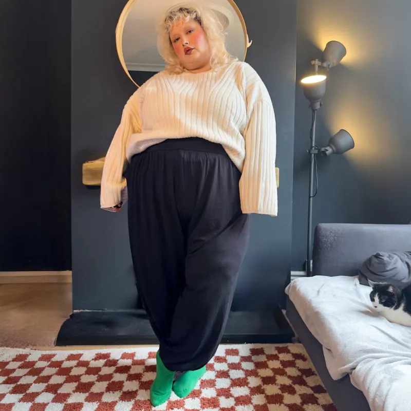 Claudette Trousers - Black sold by Snag Tights