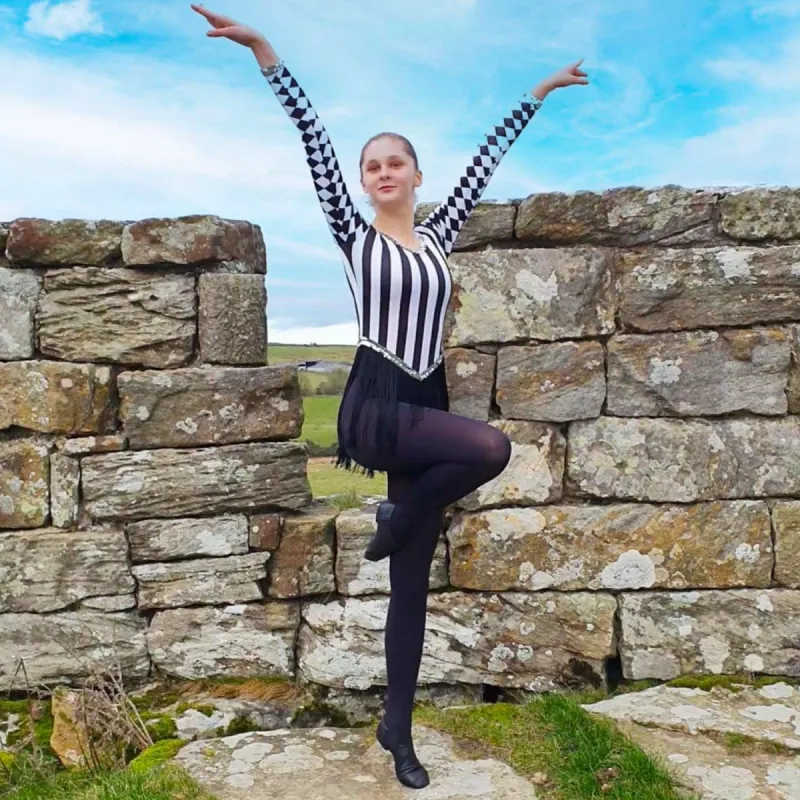 Tween Convertible Dance Tights - Black made by Snag Tights