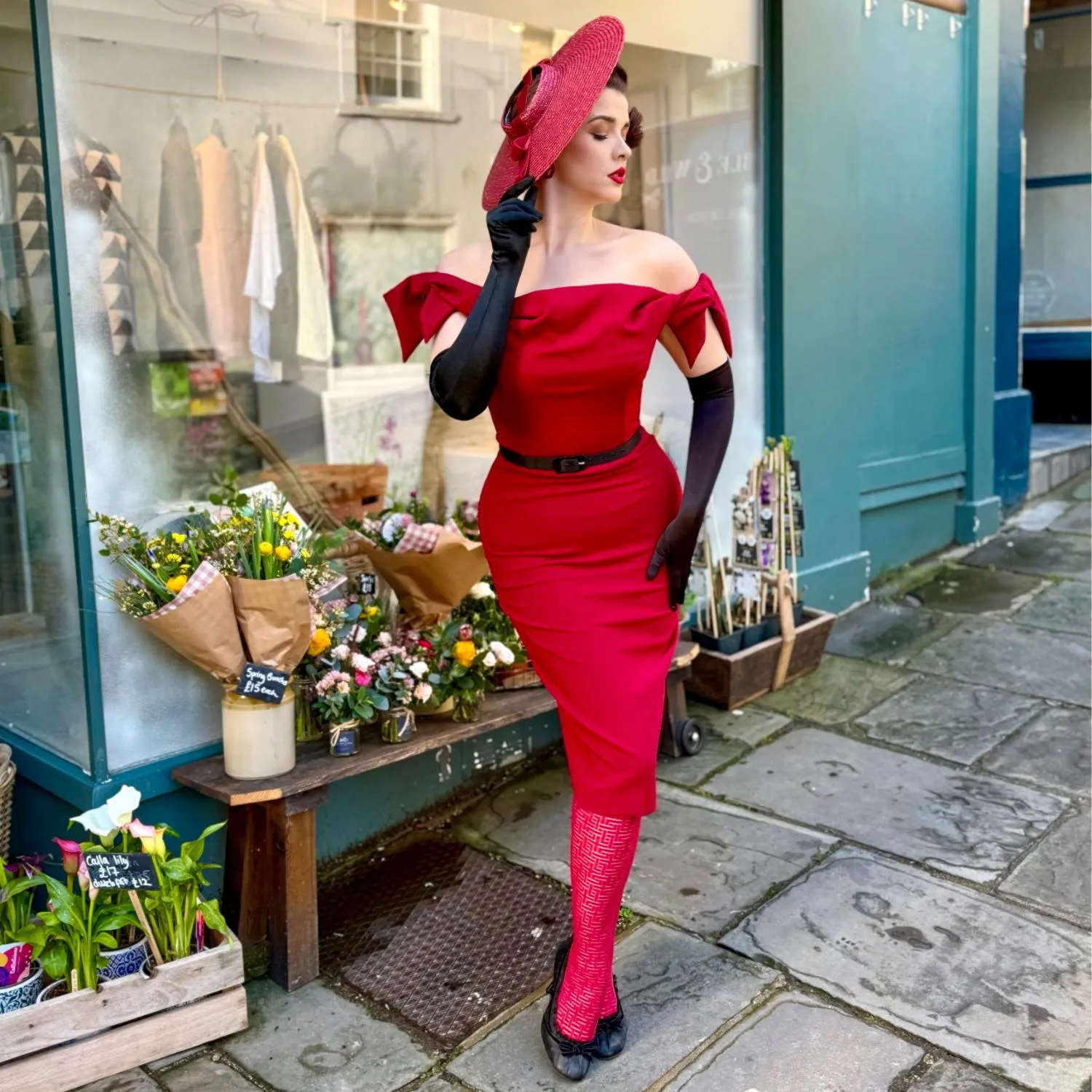 Fishnet Tights - Traditional in Red sold by Snag Tights product image thumbnail 4