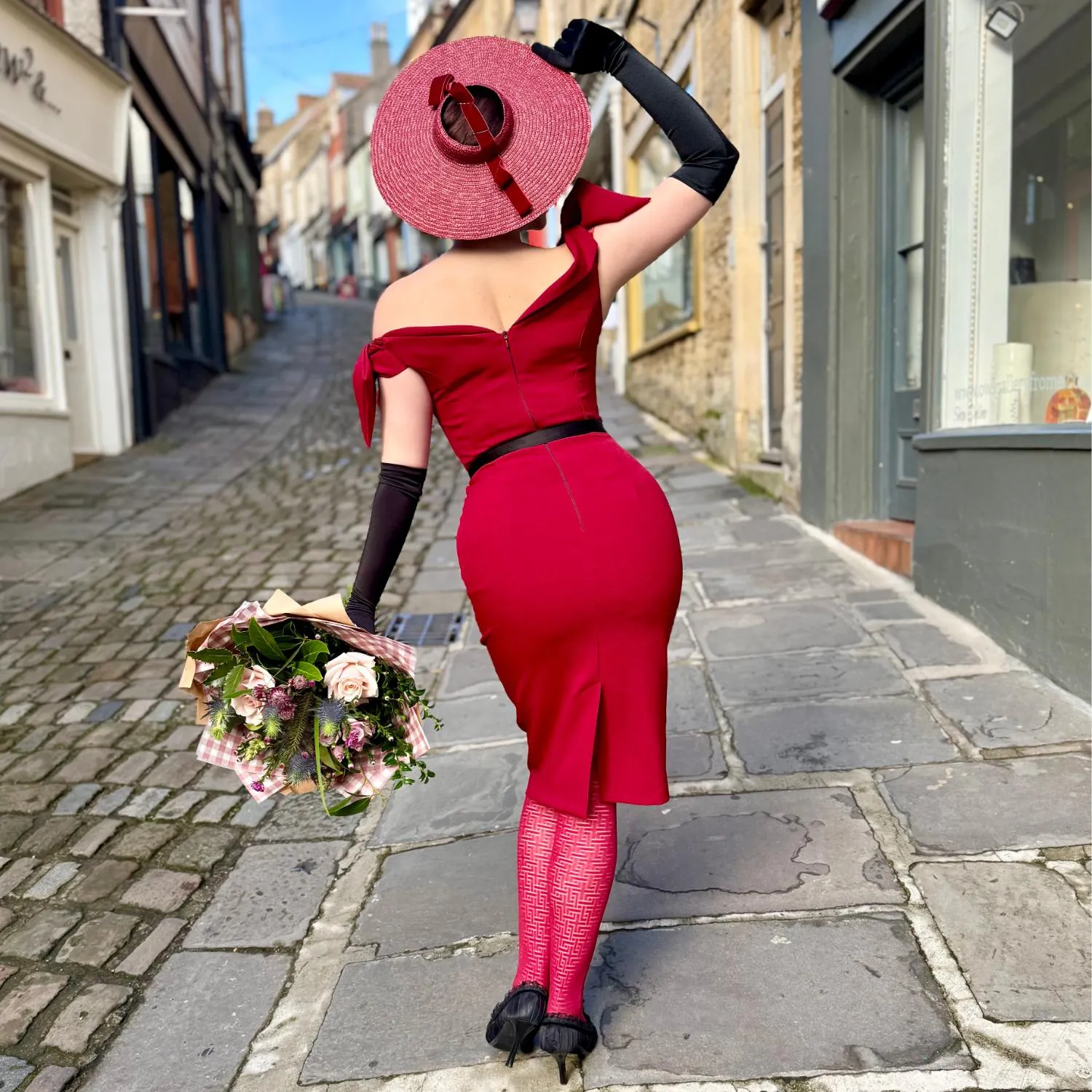 Fishnet Tights - Traditional in Red sold by Snag Tights