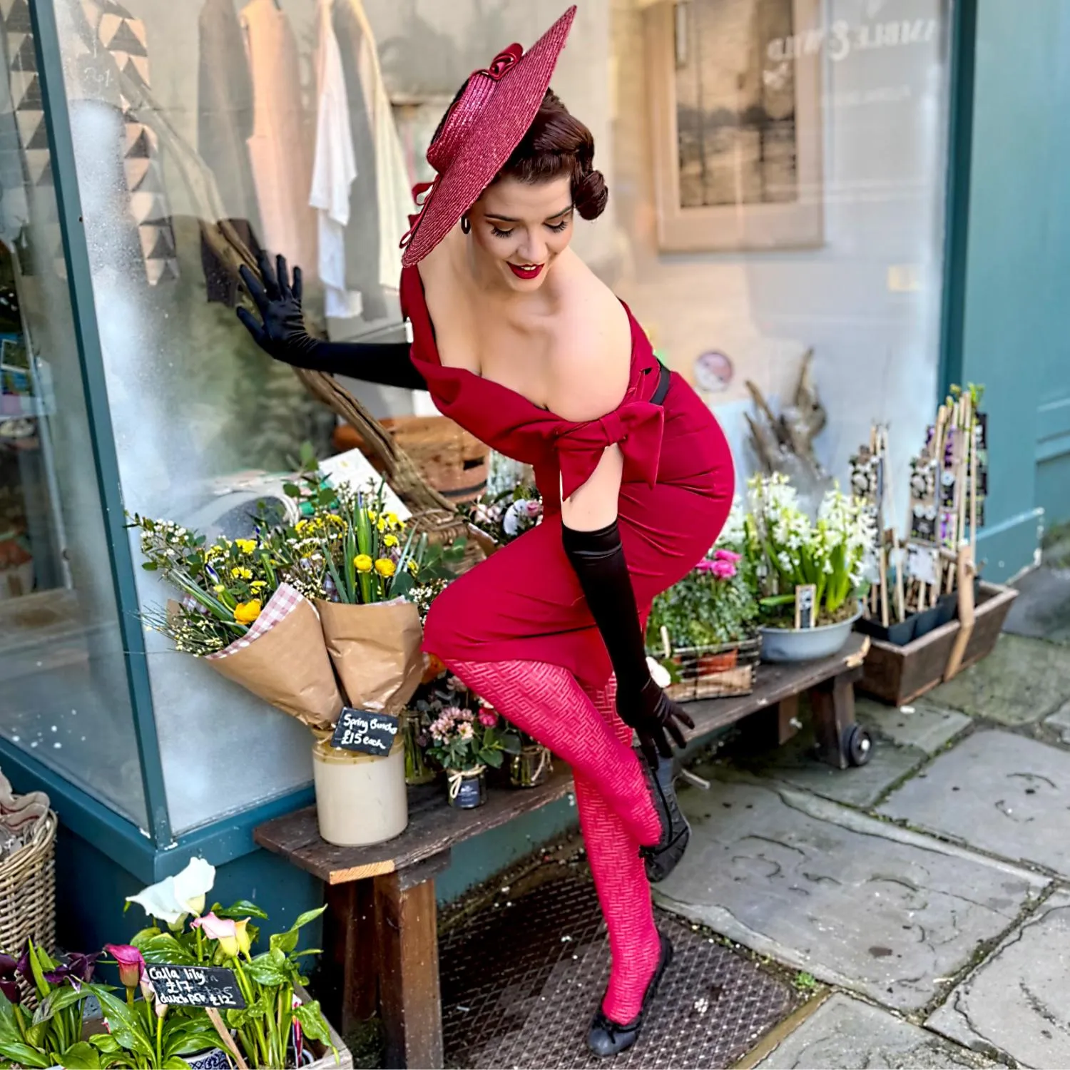 Fishnet Tights - Traditional in Red sold by Snag Tights product image thumbnail 2