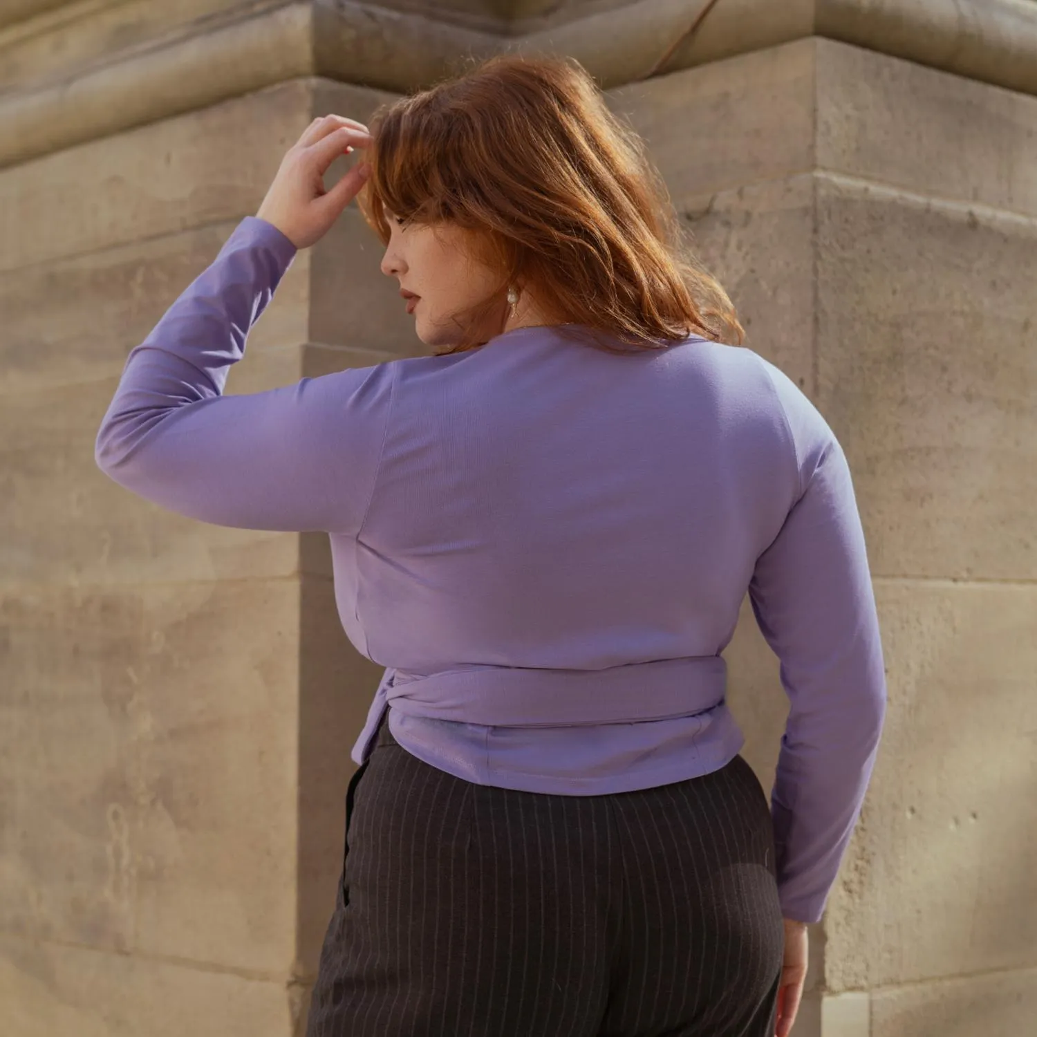 Organic Cotton Wrap Top - Lavender Fields sold by Snag Tights product image thumbnail 5