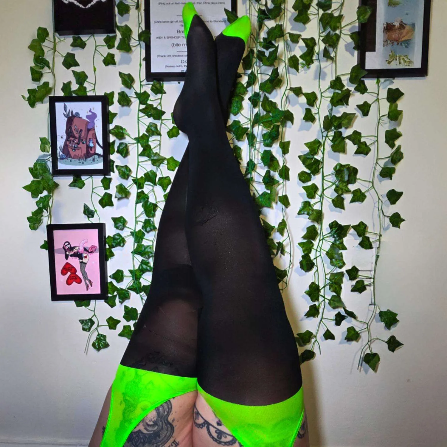 Neon Mock Garters - Wicked sold by Snag Tights product image thumbnail 3
