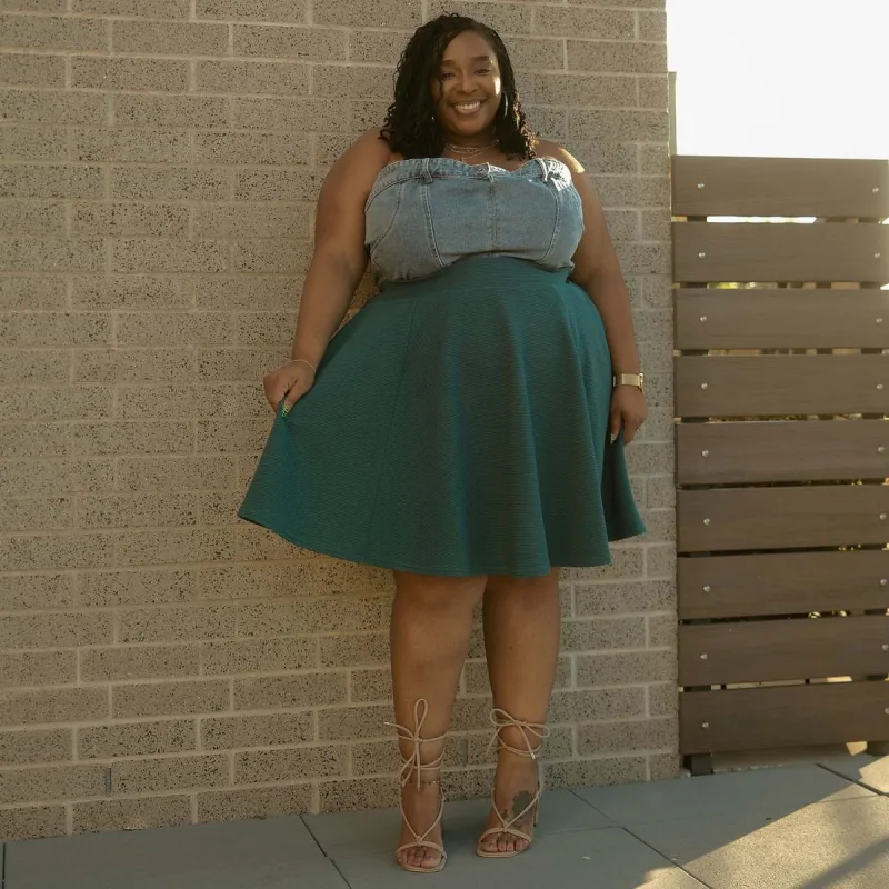 Ottoman Flare Skirt - Blueberry Muffin sold by Snag Tights