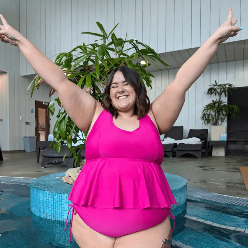 Who you gonna call? Bikini Top - Hot Pink sold by Snag Tights