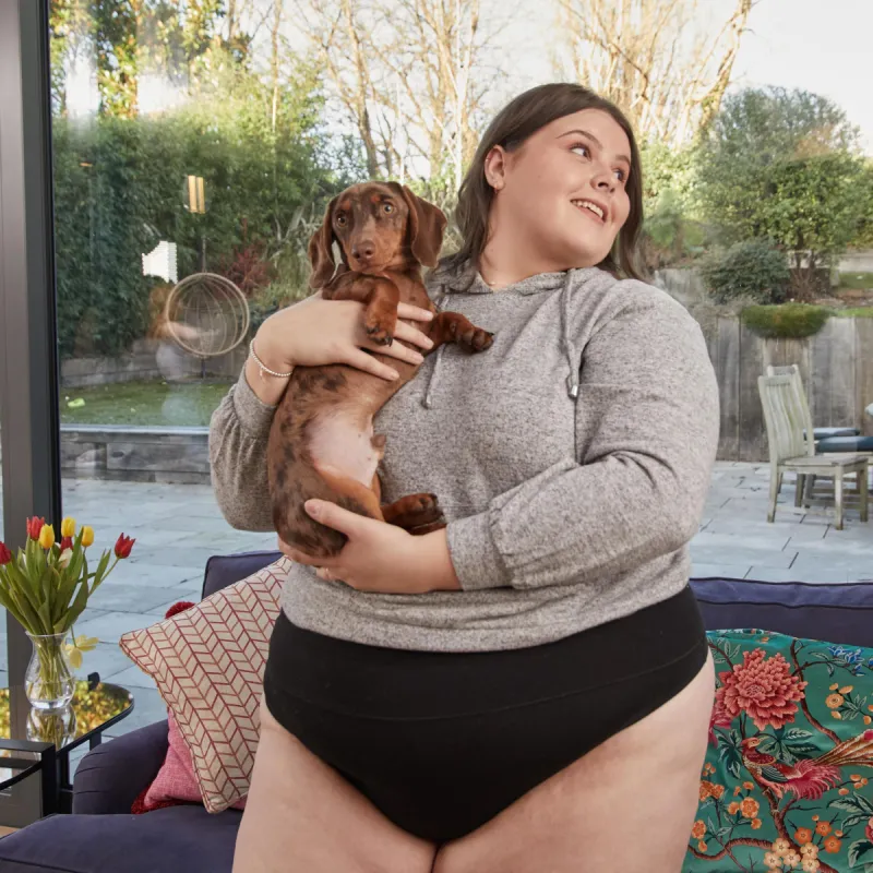 Organic Cotton Thong - Black sold by Snag Tights