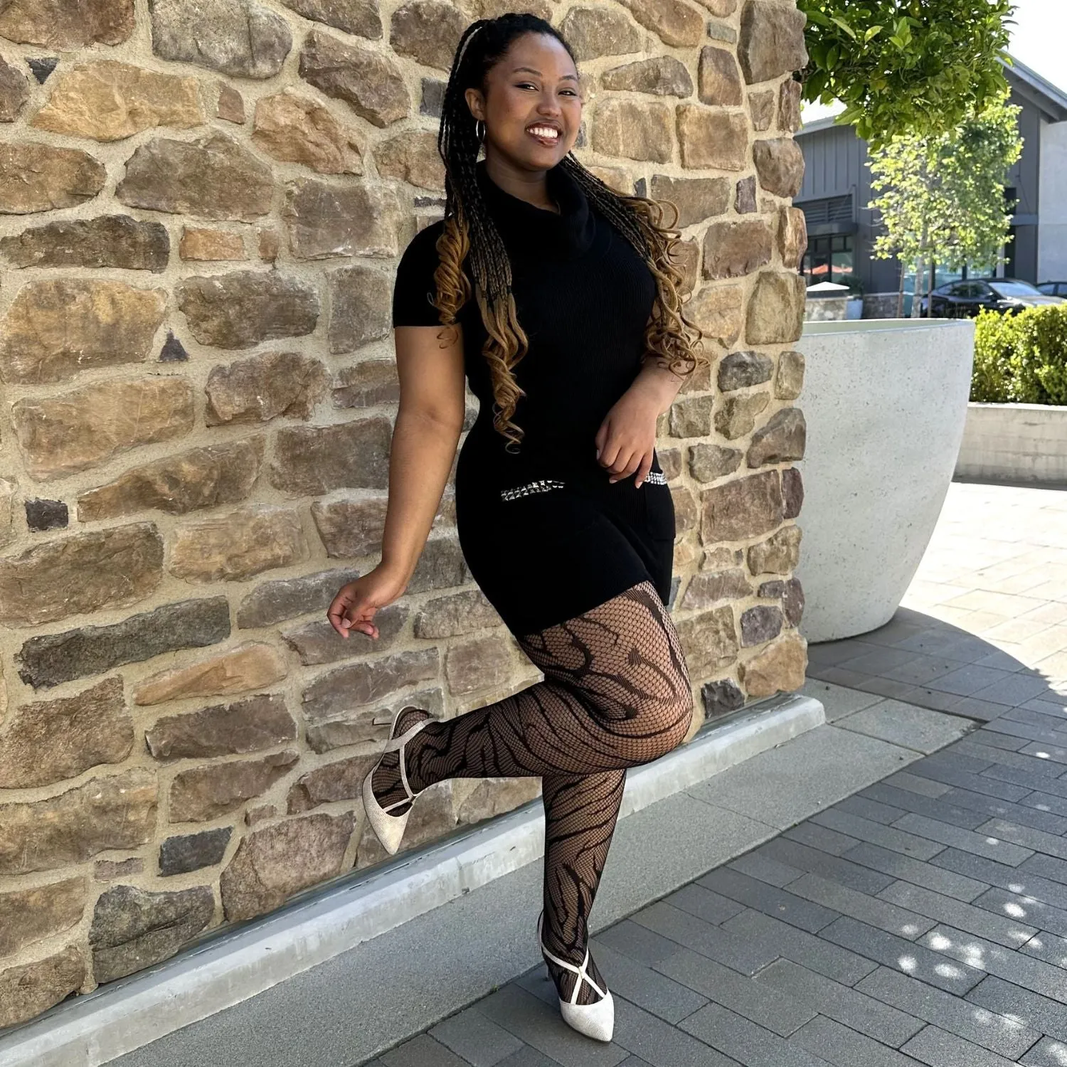 Feline Myself - Tiger Stripe Fishnets sold by Snag Tights product image thumbnail 2