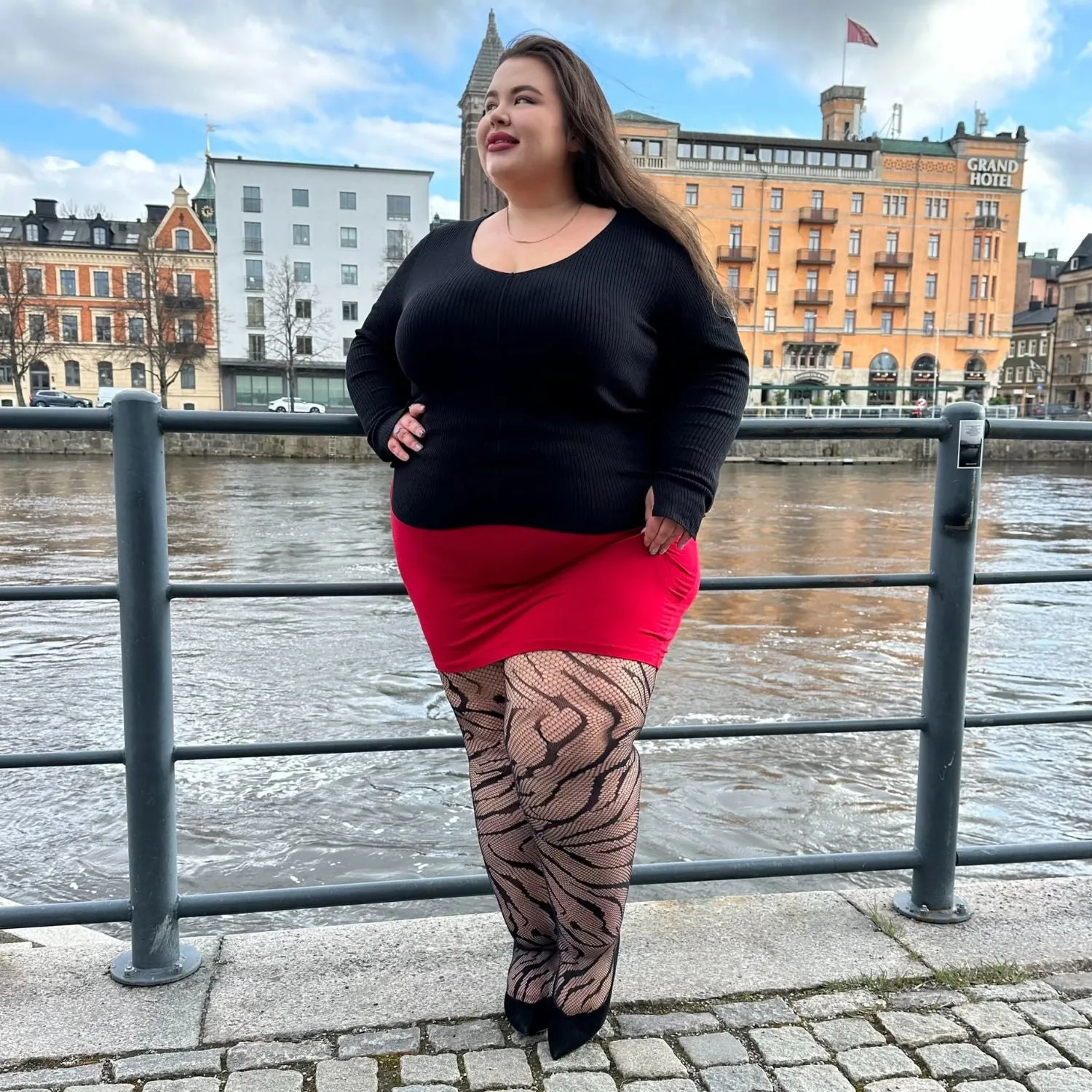 Feline Myself - Tiger Stripe Fishnets sold by Snag Tights product image thumbnail 3