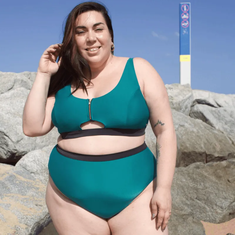 Hasta La Vista Bikini Bottoms - Teal sold by Snag Tights