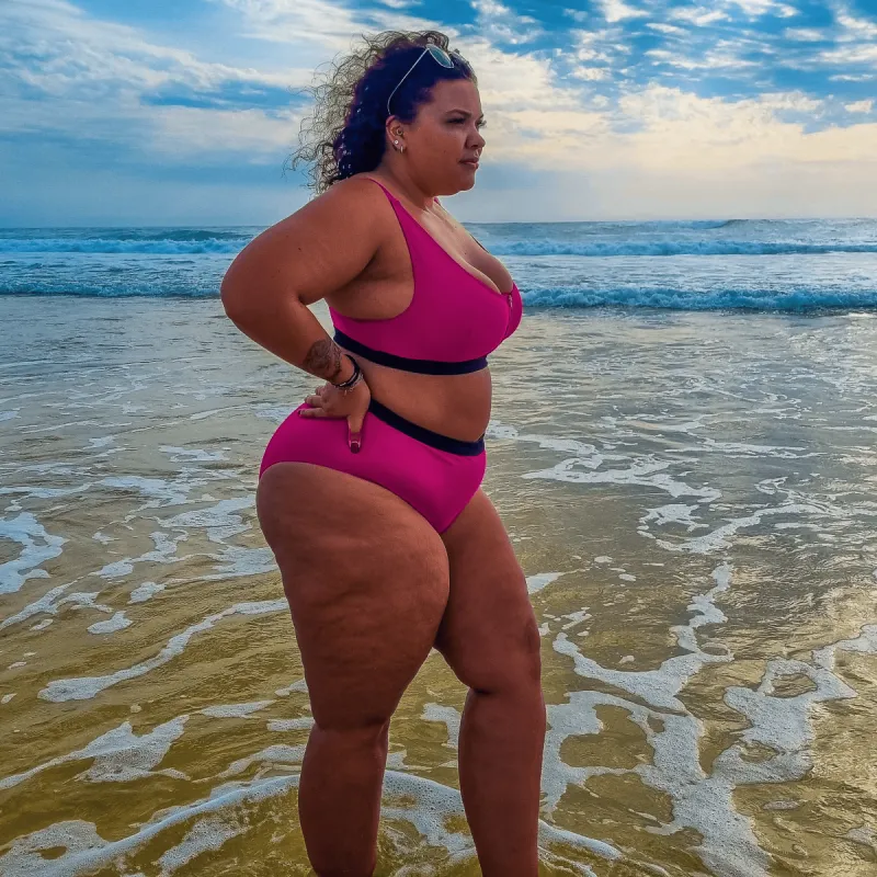 Hasta La Vista Bikini Bottoms - Hot Pink sold by Snag Tights