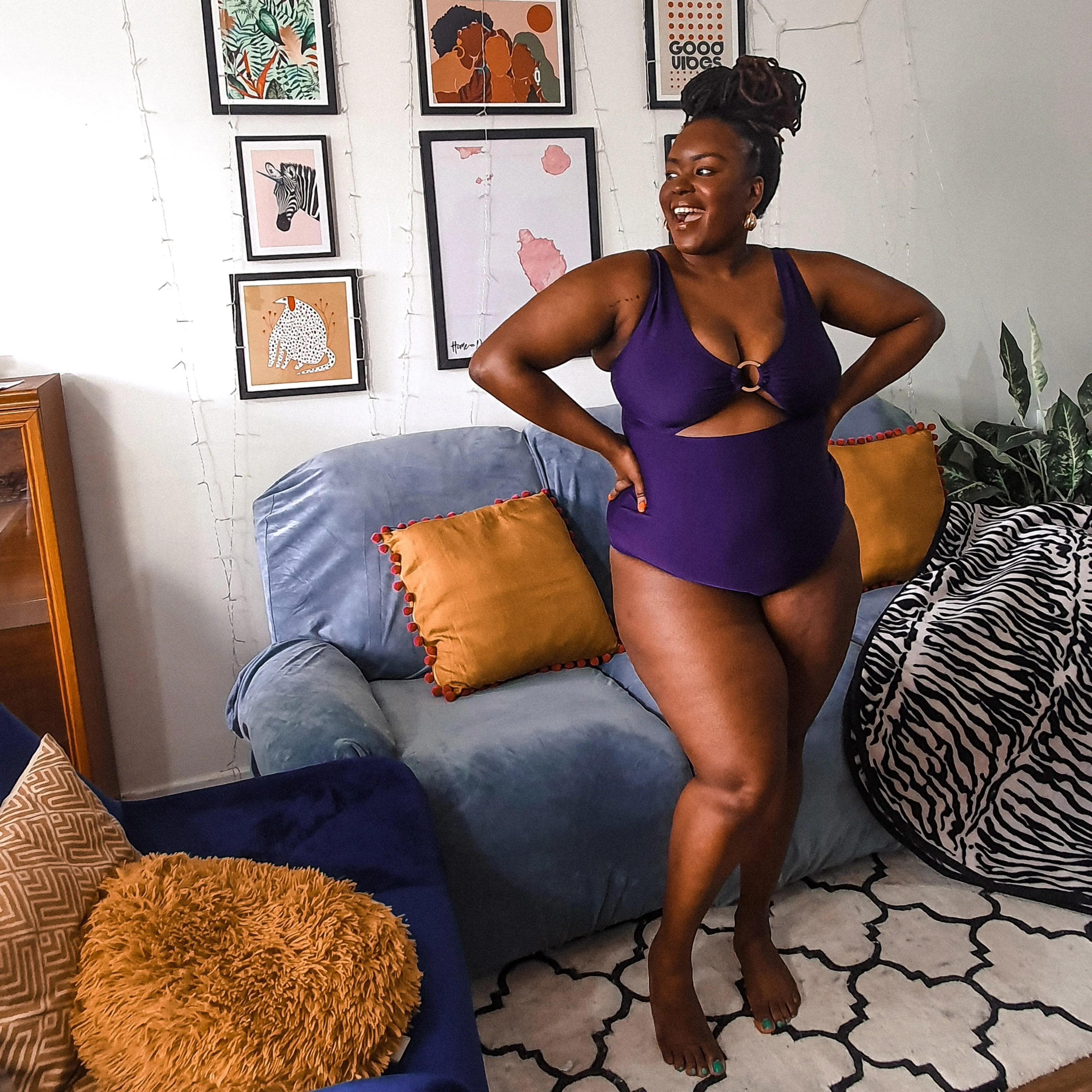 Wax on, Wax off Swimsuit - Purple sold by Snag Tights product image thumbnail 4