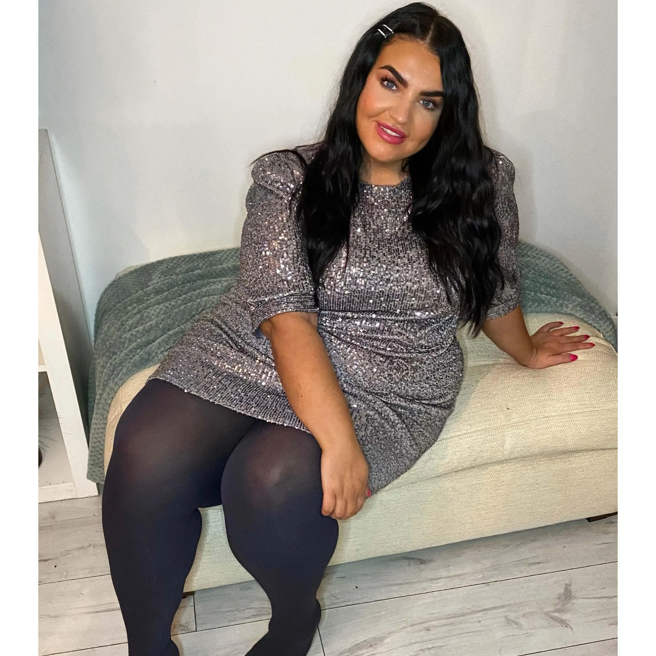 Super Opaque 120 Den Tights - Slate sold by Snag Tights product image thumbnail 4