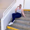 Squat Proof Long Leggings - Navy sold by Snag Tights