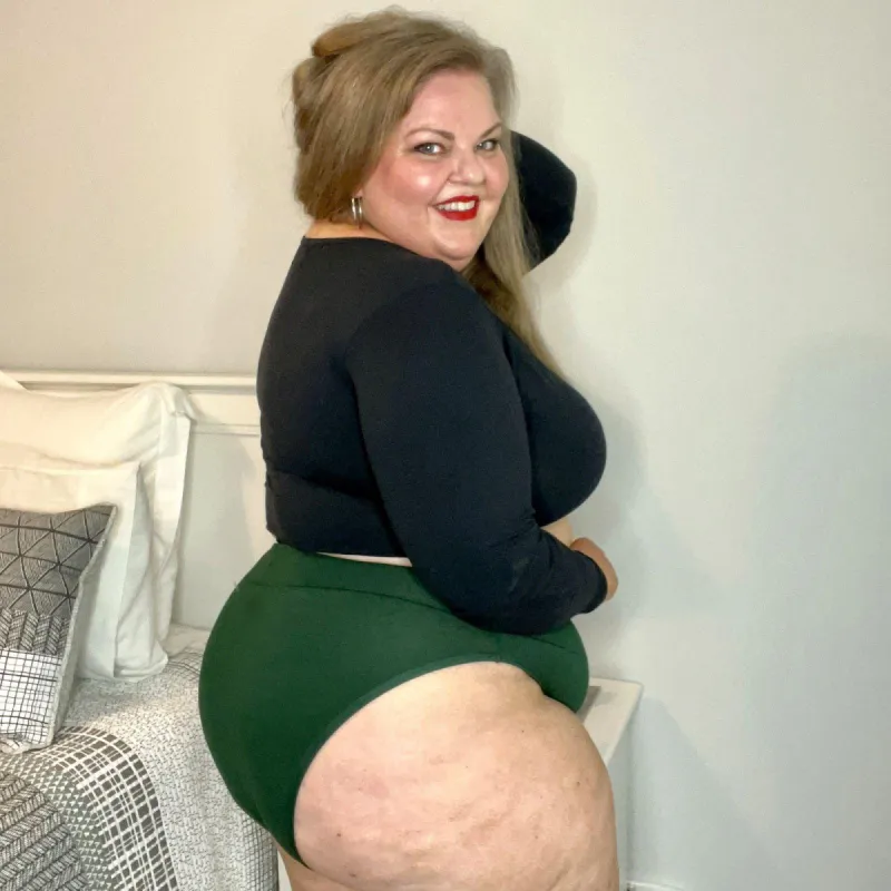 Super High Leg Panties - Hit the Bottle Green sold by Snag Tights