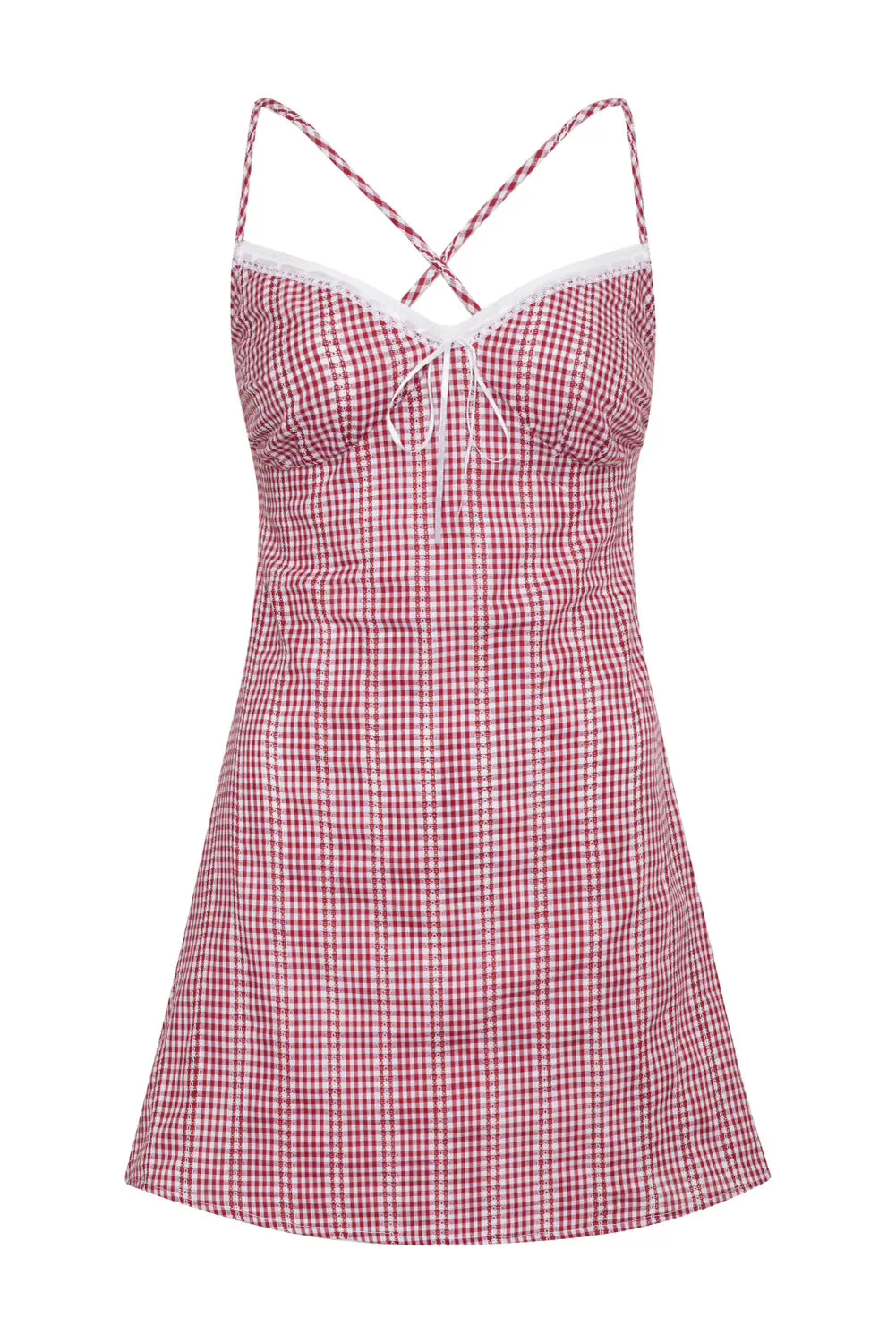 THE FOSTER DRESS IN RED GINGHAM sold by Bella Venice