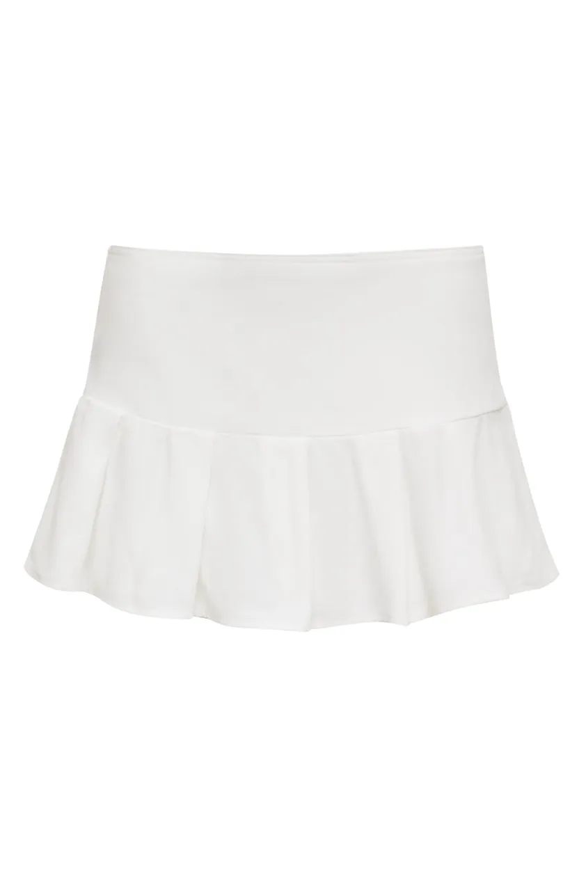 THE GRACE PLEATED MINI SKIRT IN IVORY sold by Bella Venice product image thumbnail 2