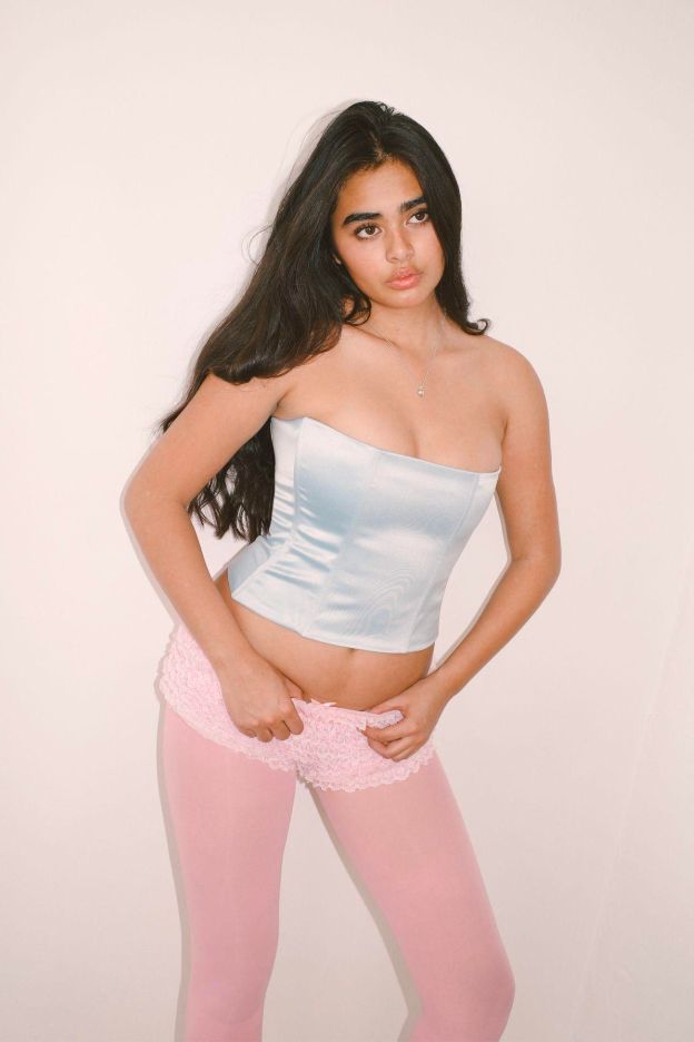 The Jolie Corset in Baby Blue sold by Bella Venice product image thumbnail 2